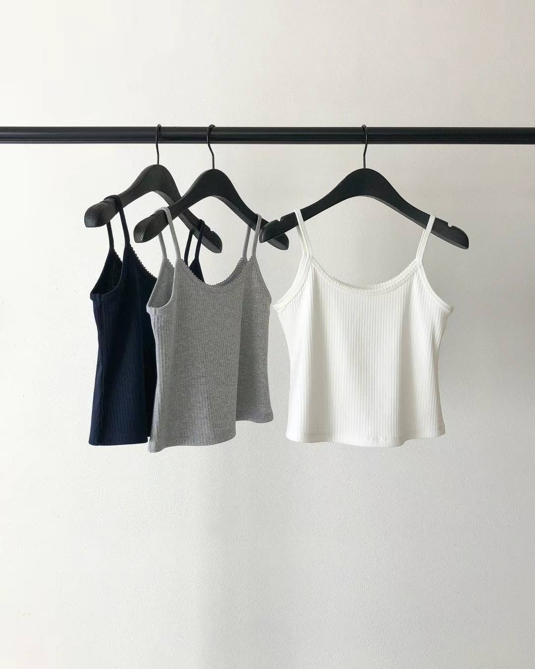 *Sale gray即納 Ounce stitch crop sleeveless-3col