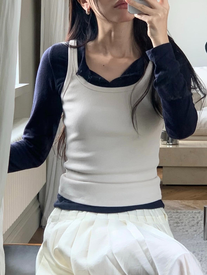 Loop henry neck T-6col