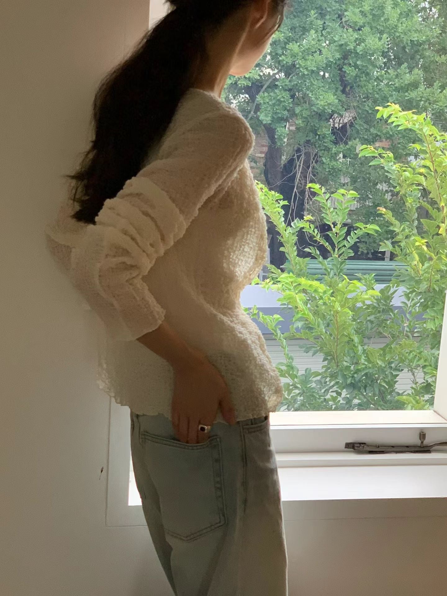 Ounce cloud wrinkle cardigan-3col