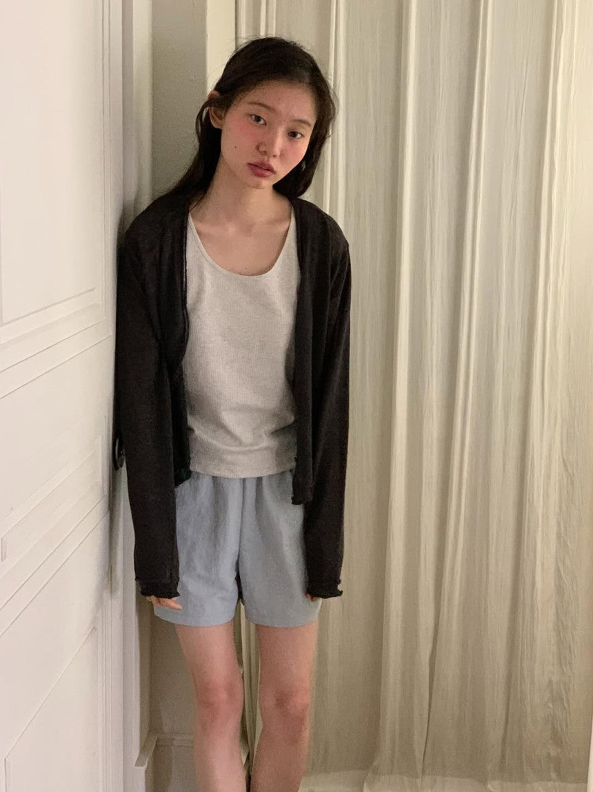 shop linen cardigan-4col