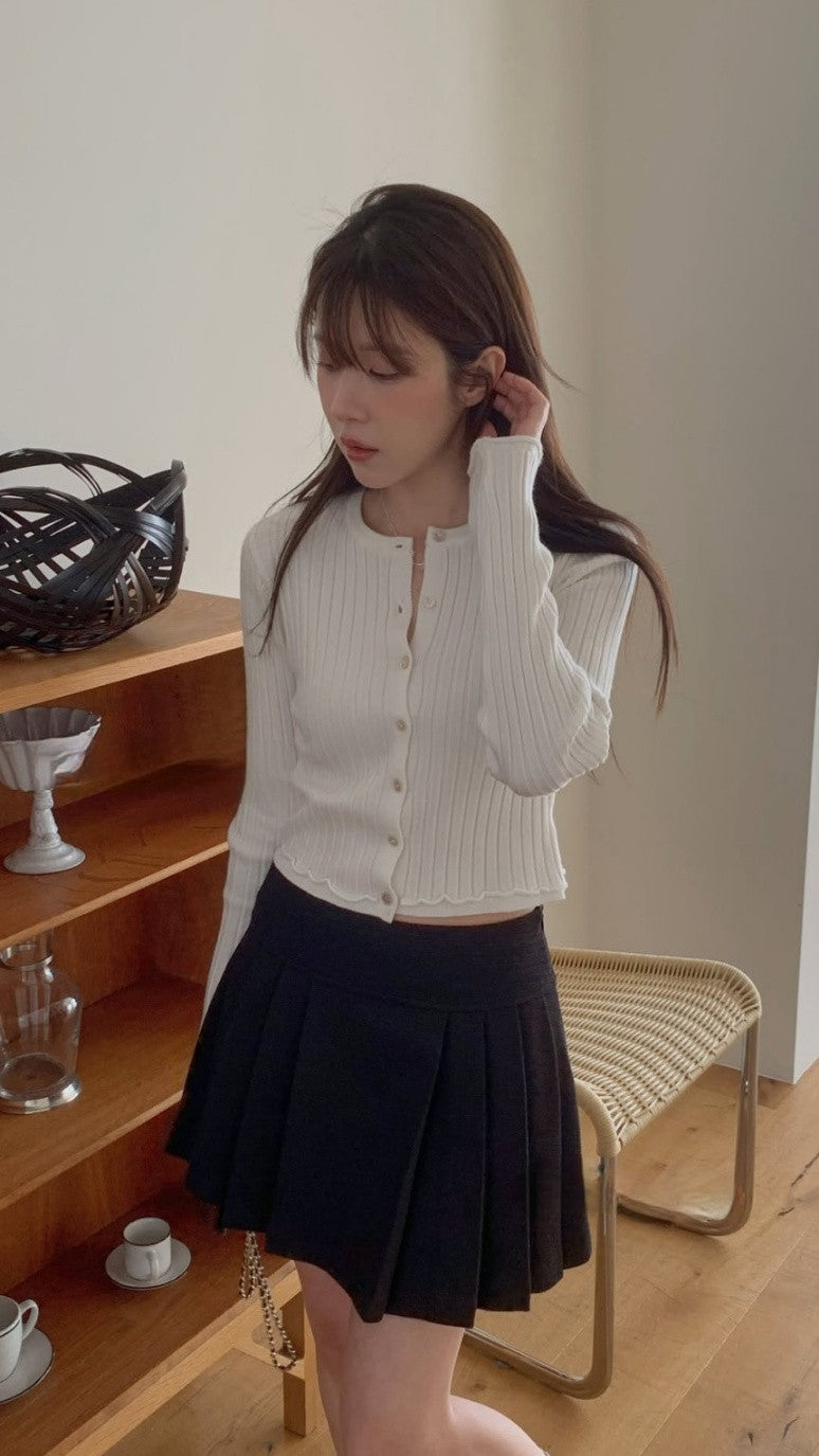 hey rib cardigan-4col