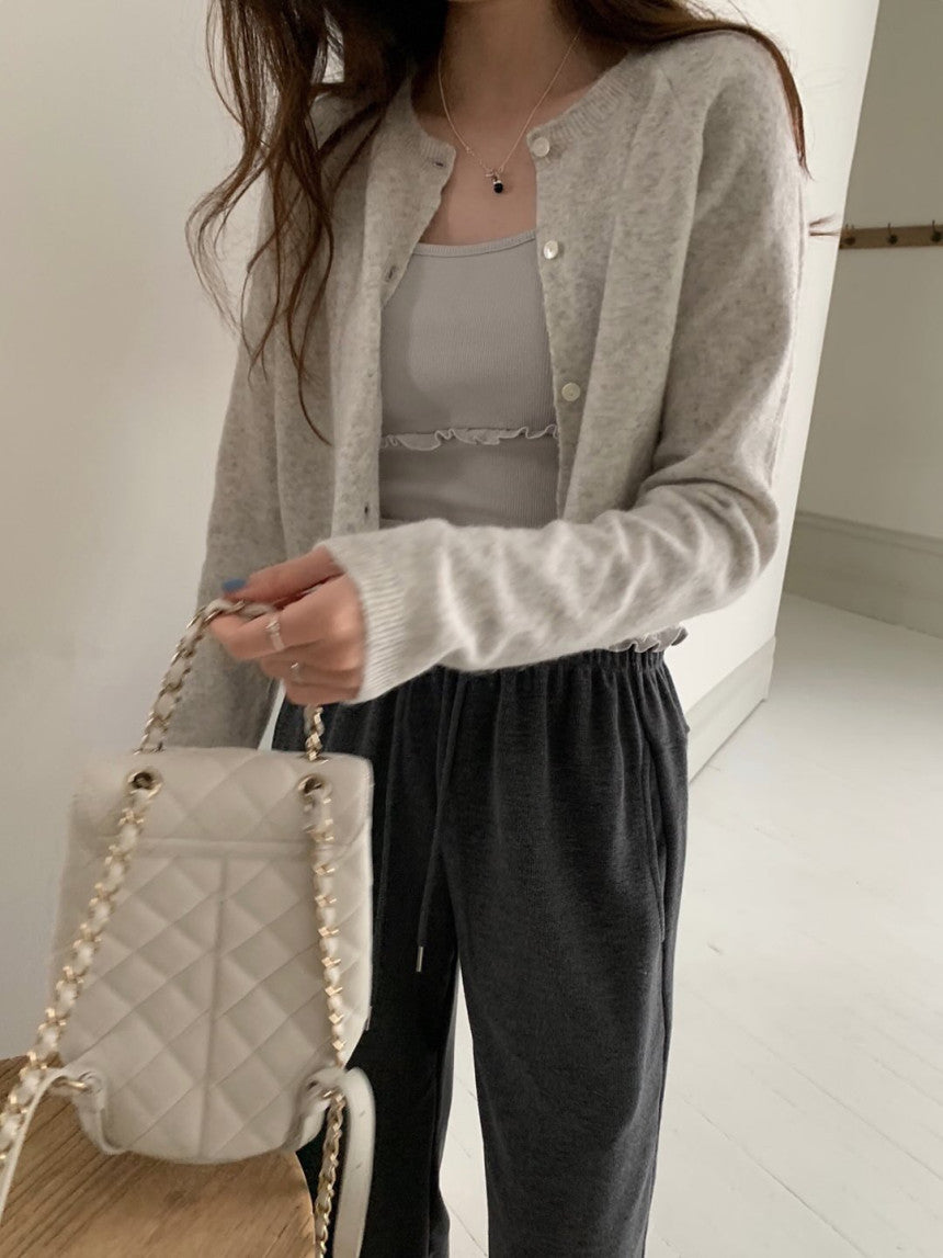Elvin crop cardigan-4col