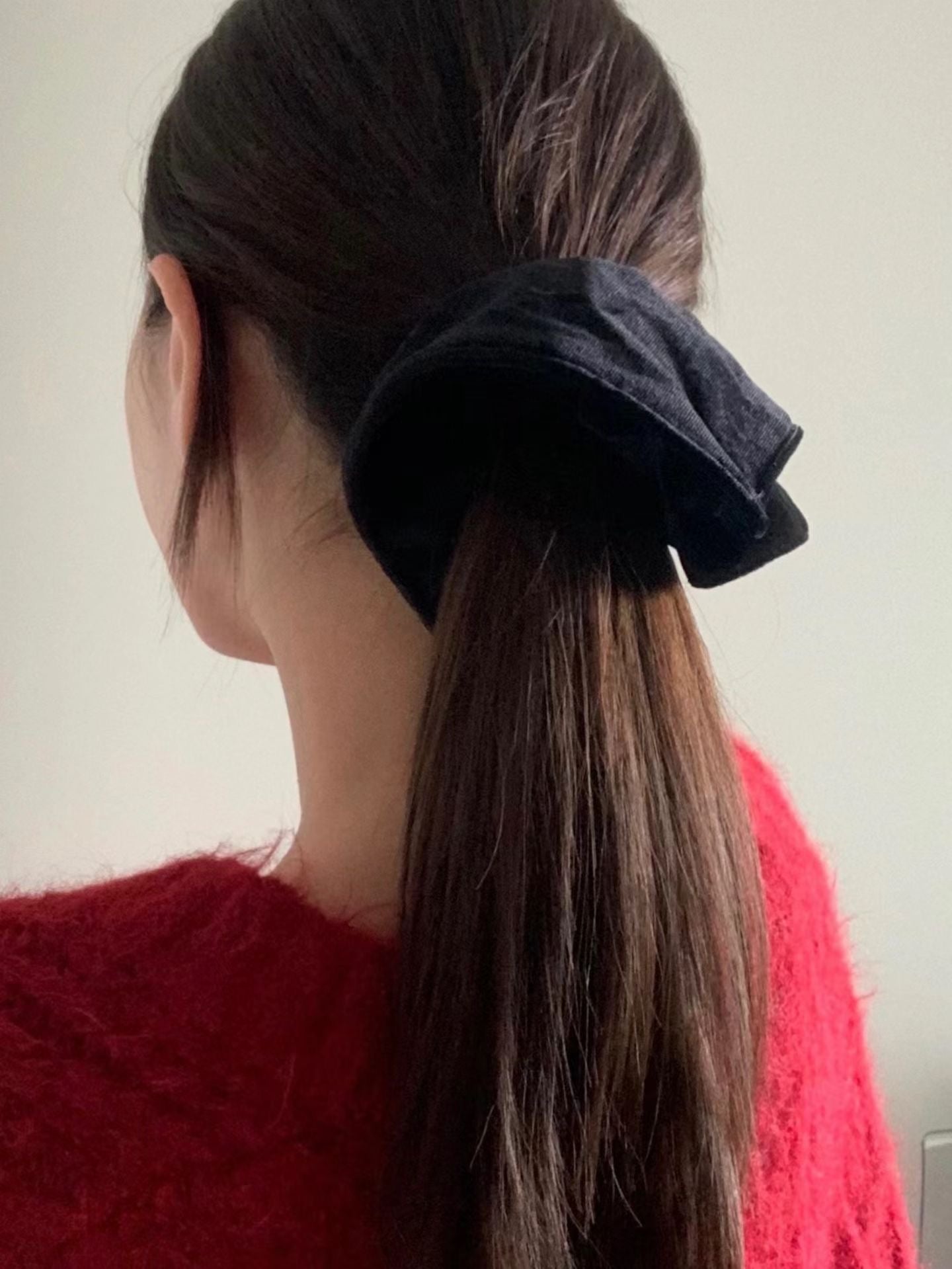 Square velvet scrunchies