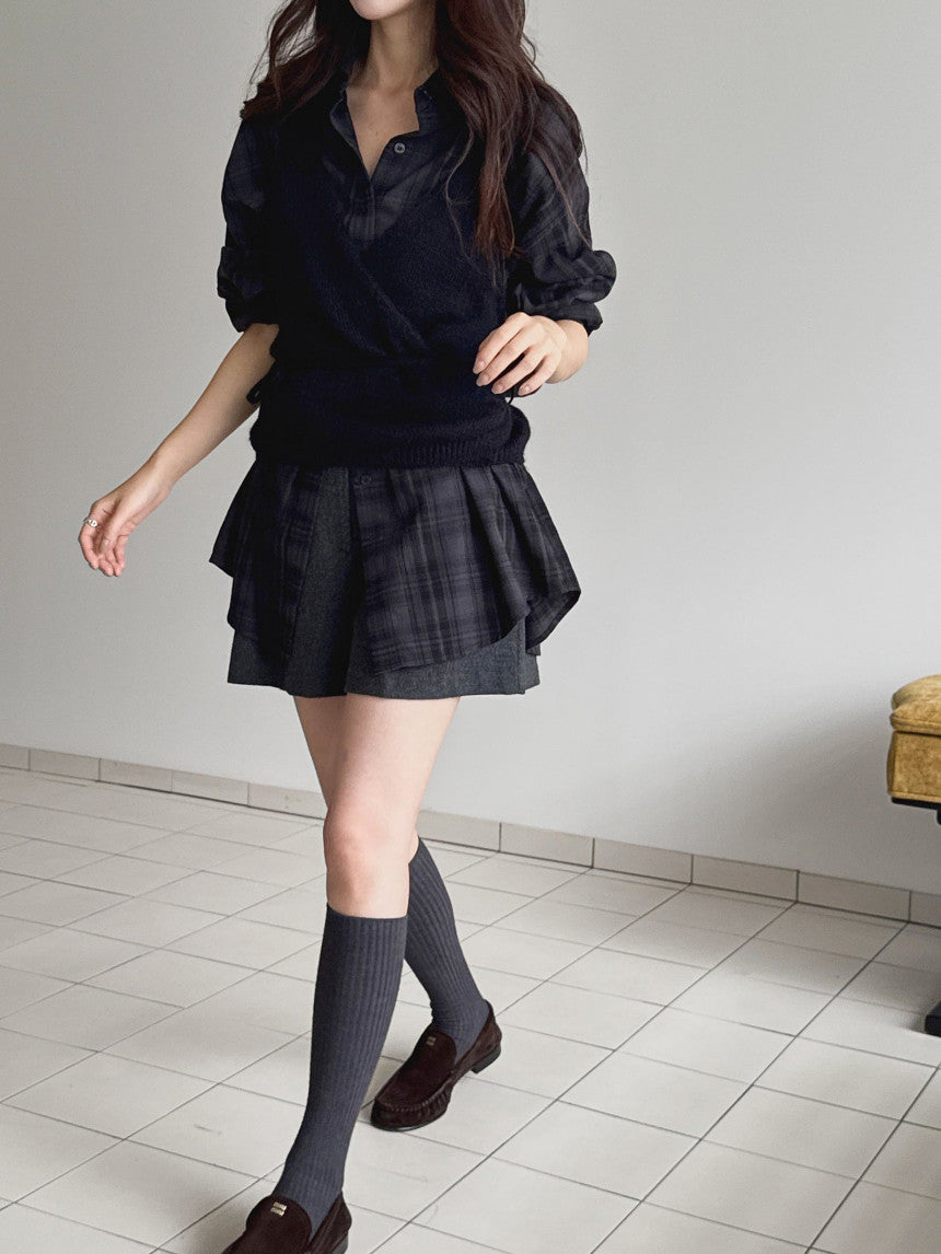 Wrap alpaca vest-2col