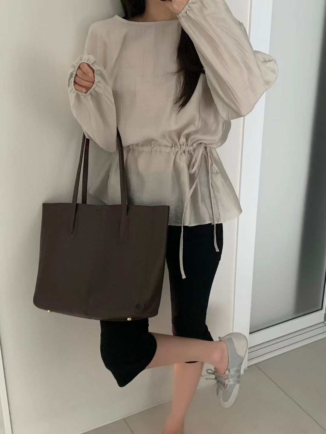 shoulder tote bag-2col