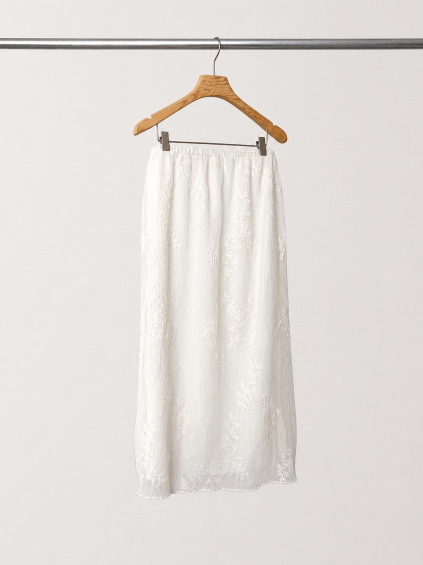 liter ria embroidered chiffon skirt