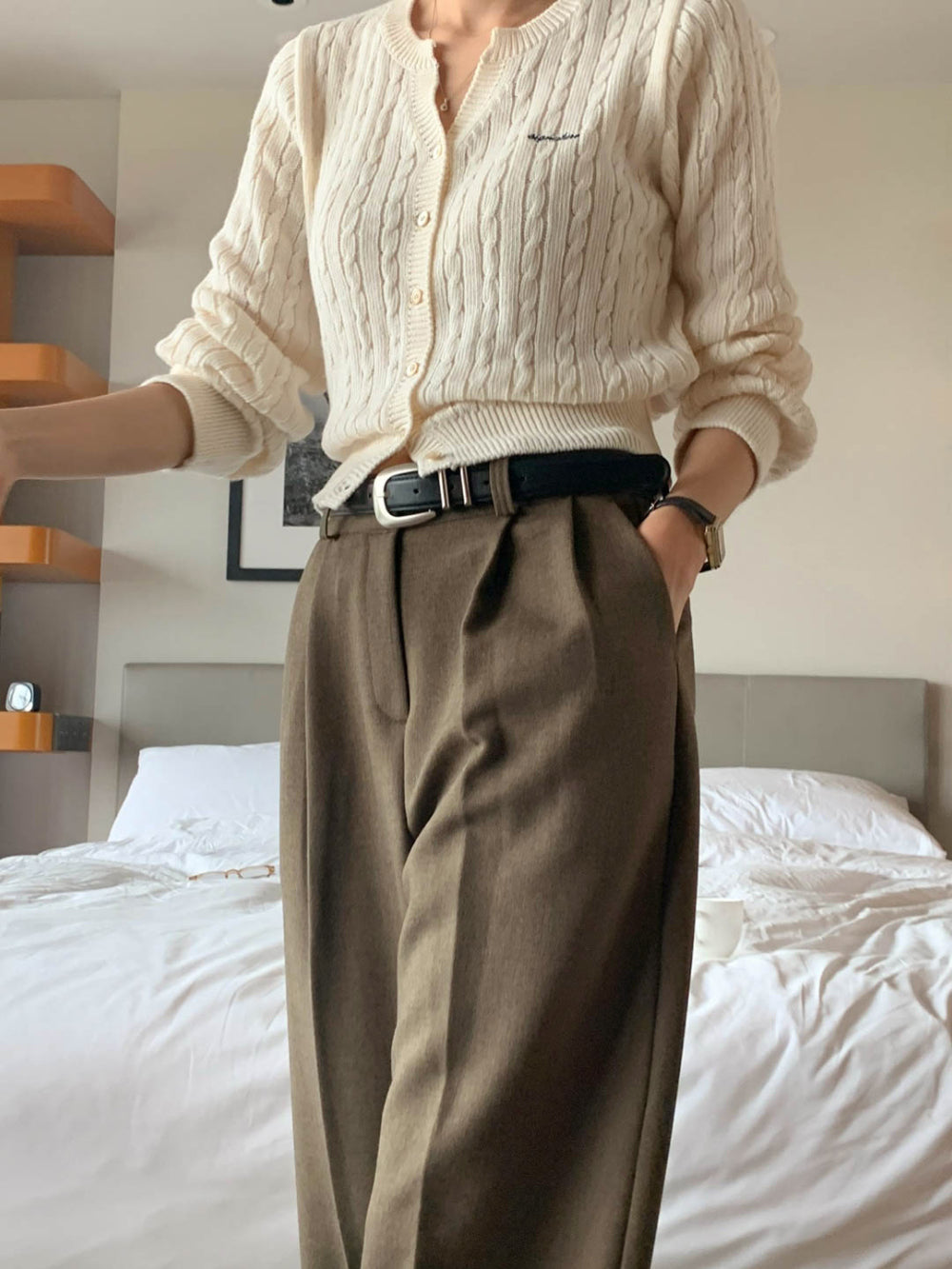 gray-s即納 boka slacks-3col