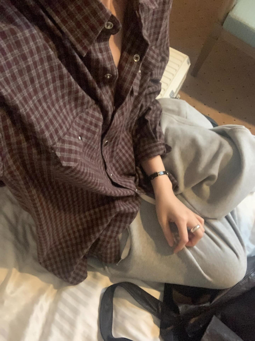 Jade check shirt-3col