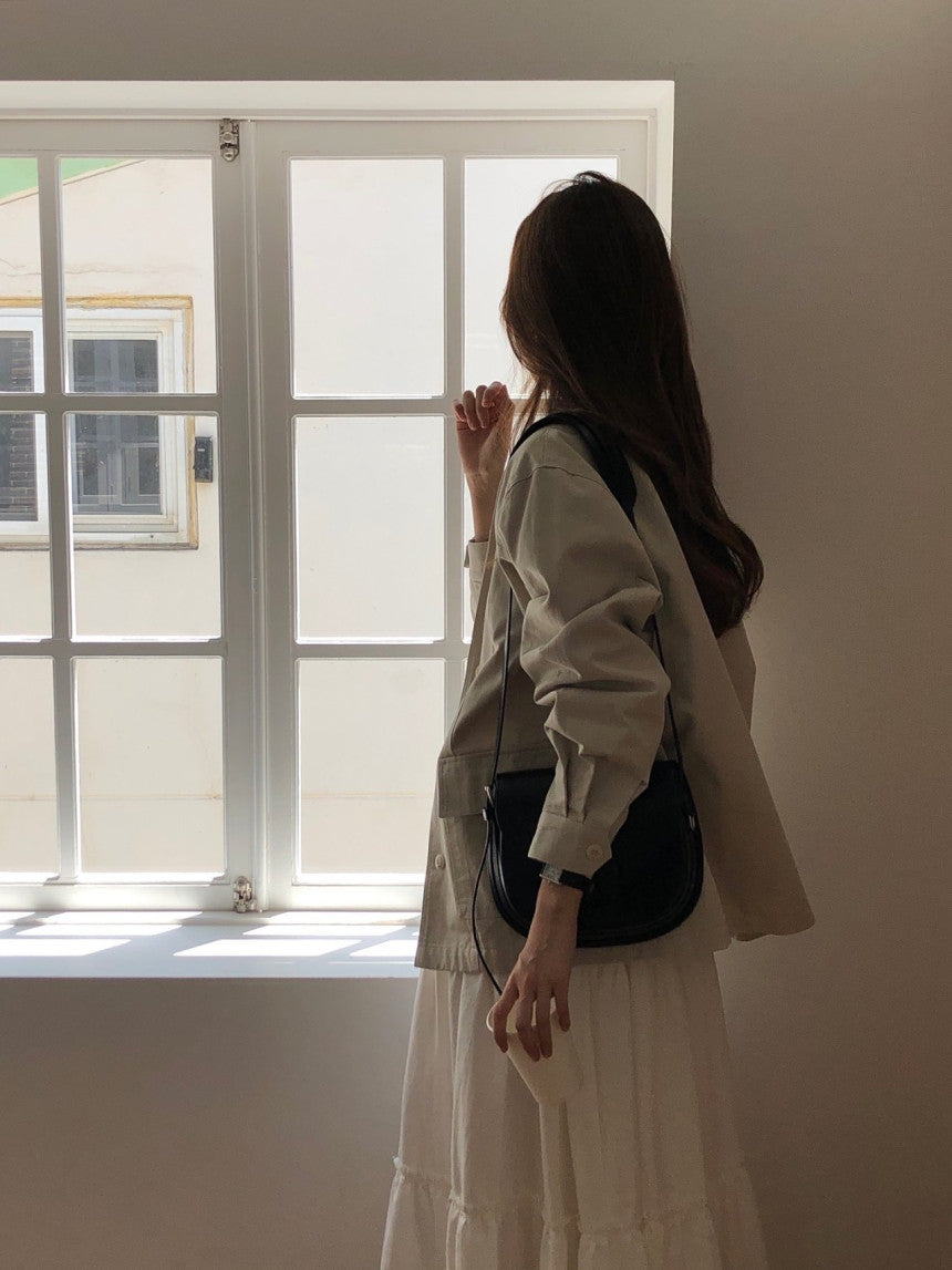 Glebe cotton bomber jacket-2col