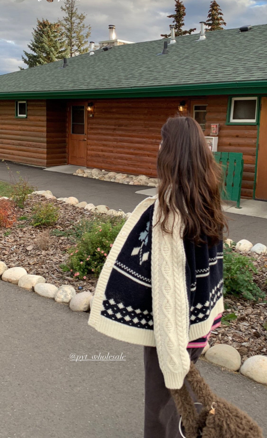 Flower kowechan knit-2col