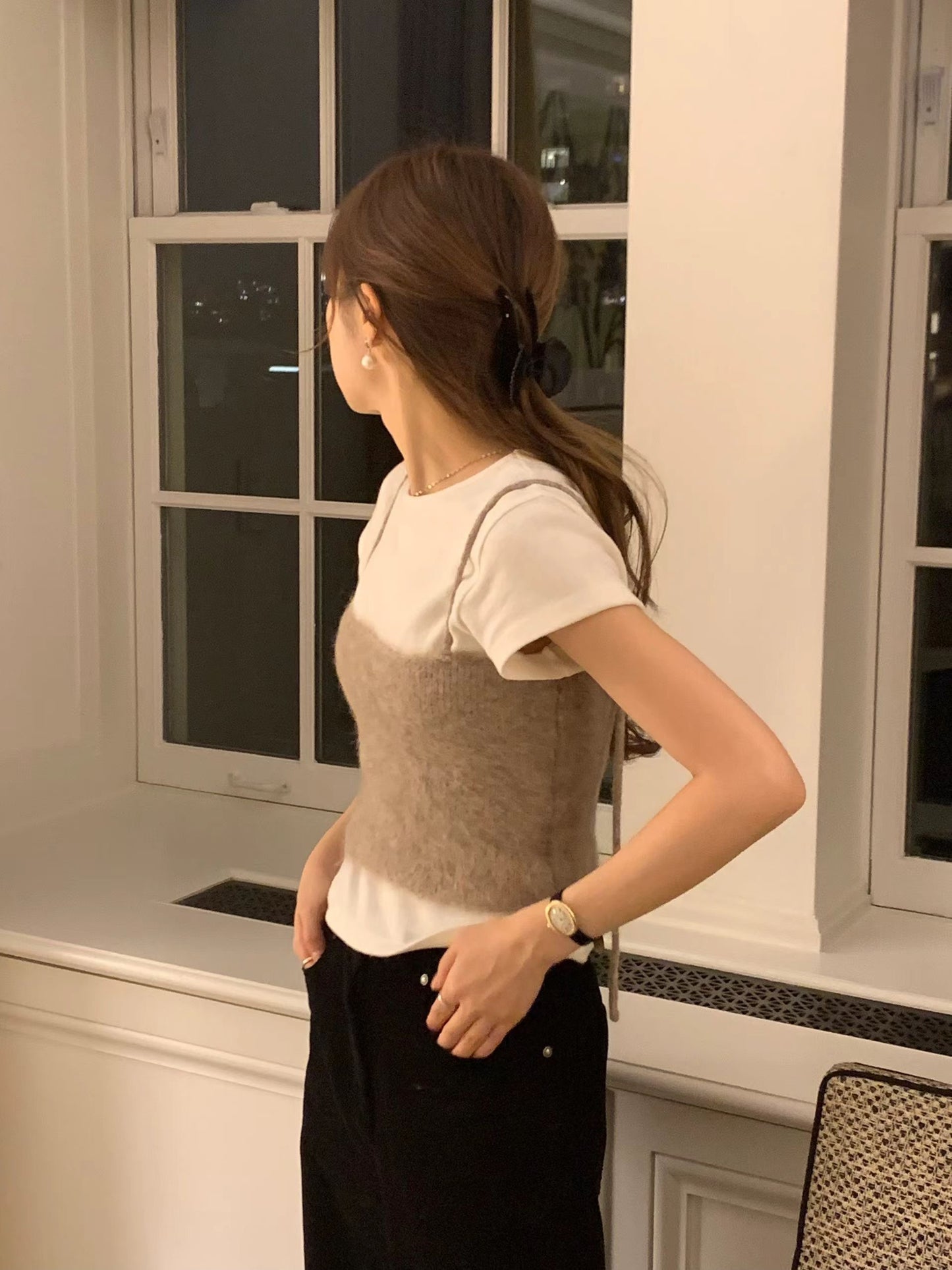 Ounce hairly alpaca bustier-2col