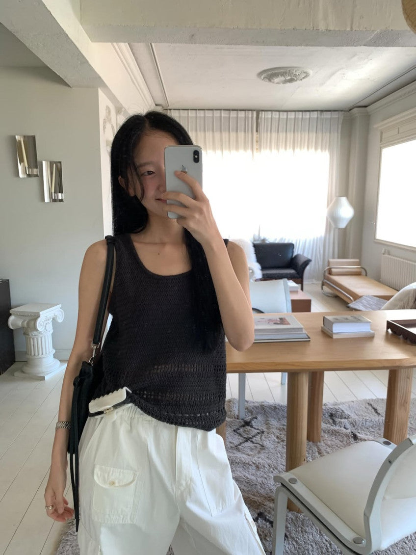 cindy crochet sleeveless-2col