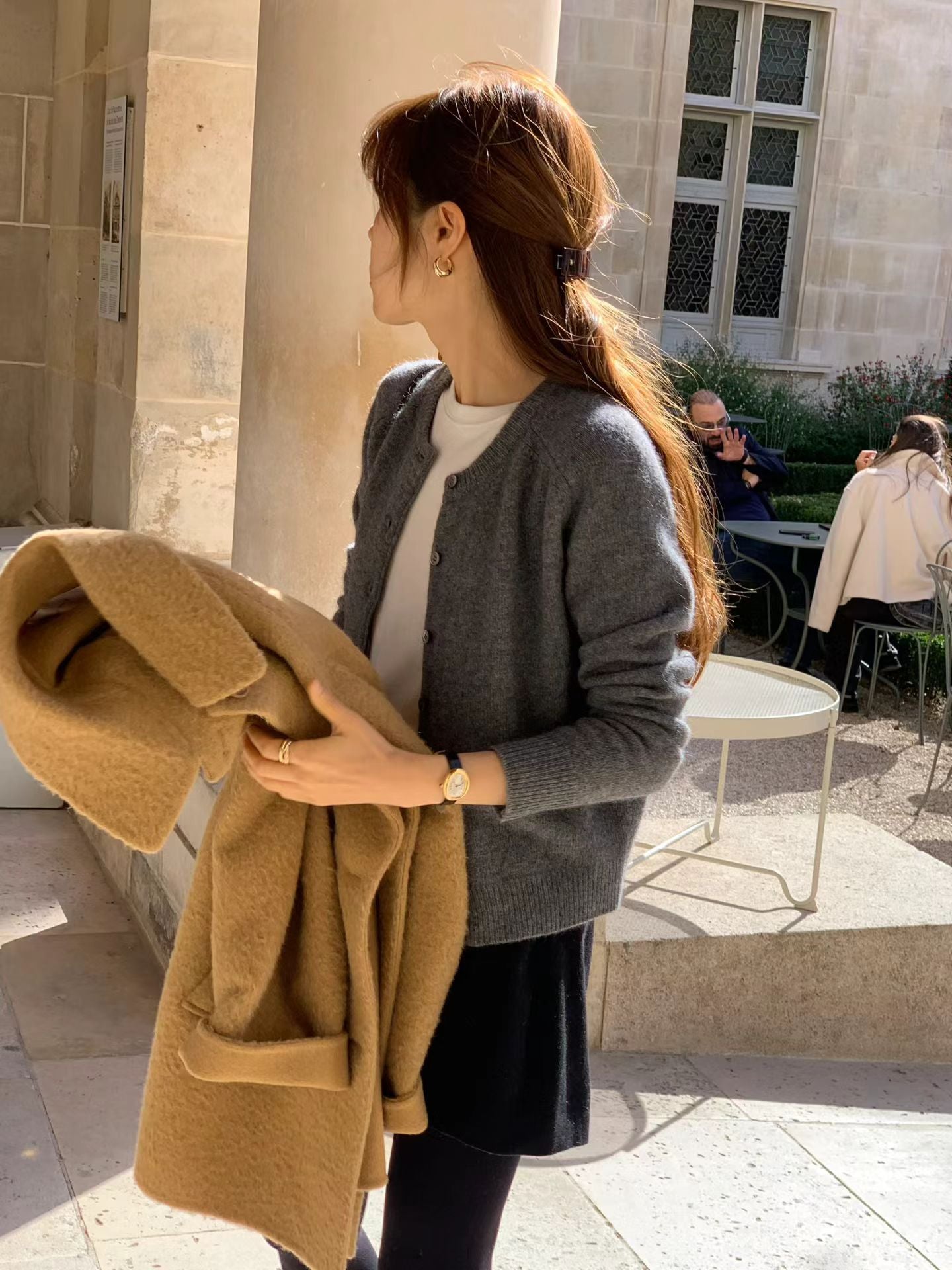 Ounce classic raccoon cardigan-2col