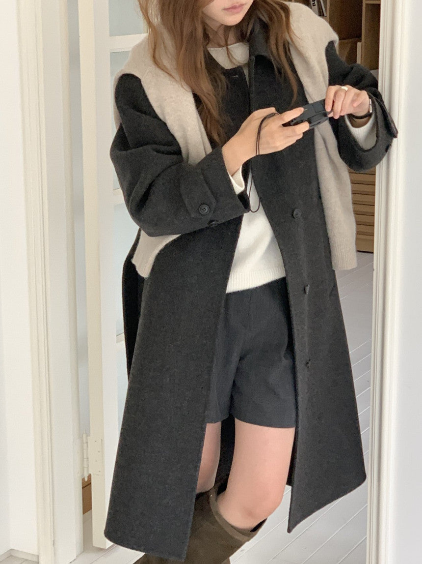 Serin shetland hadmade coat-2col