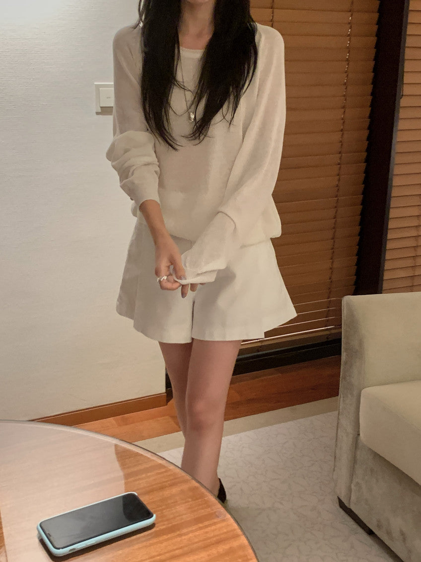 u-neck knit-4col