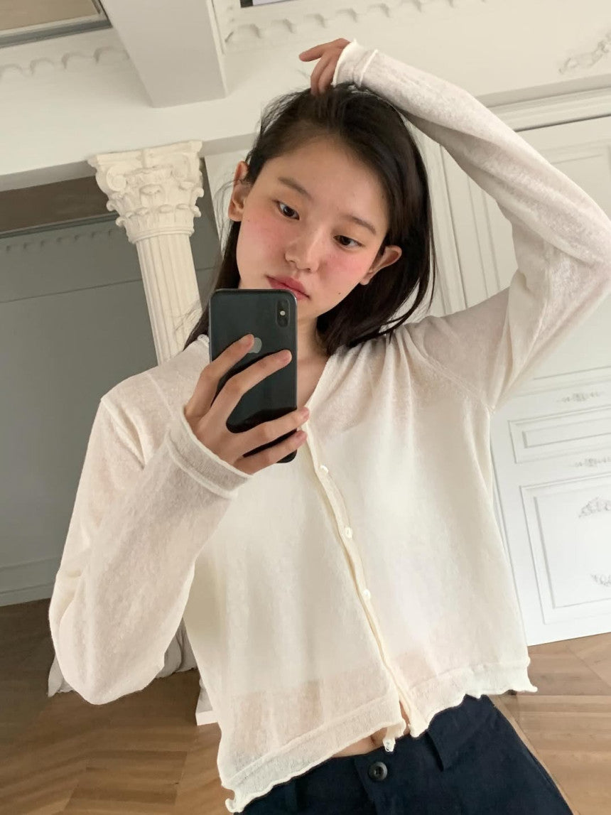 shop linen cardigan-4col