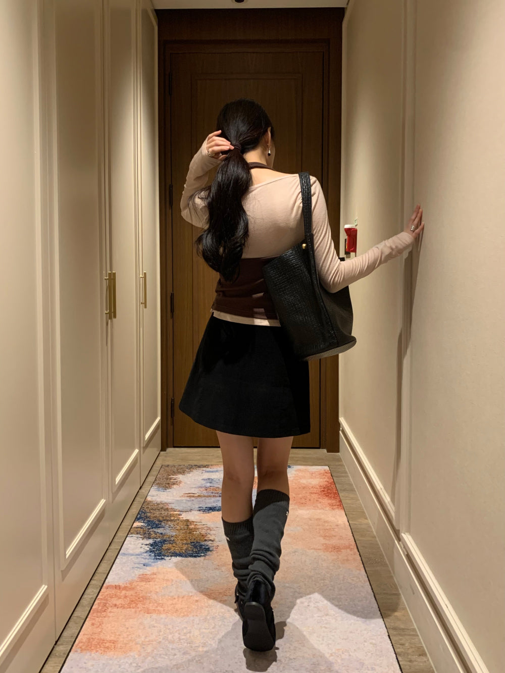 Halter layered set T-4col