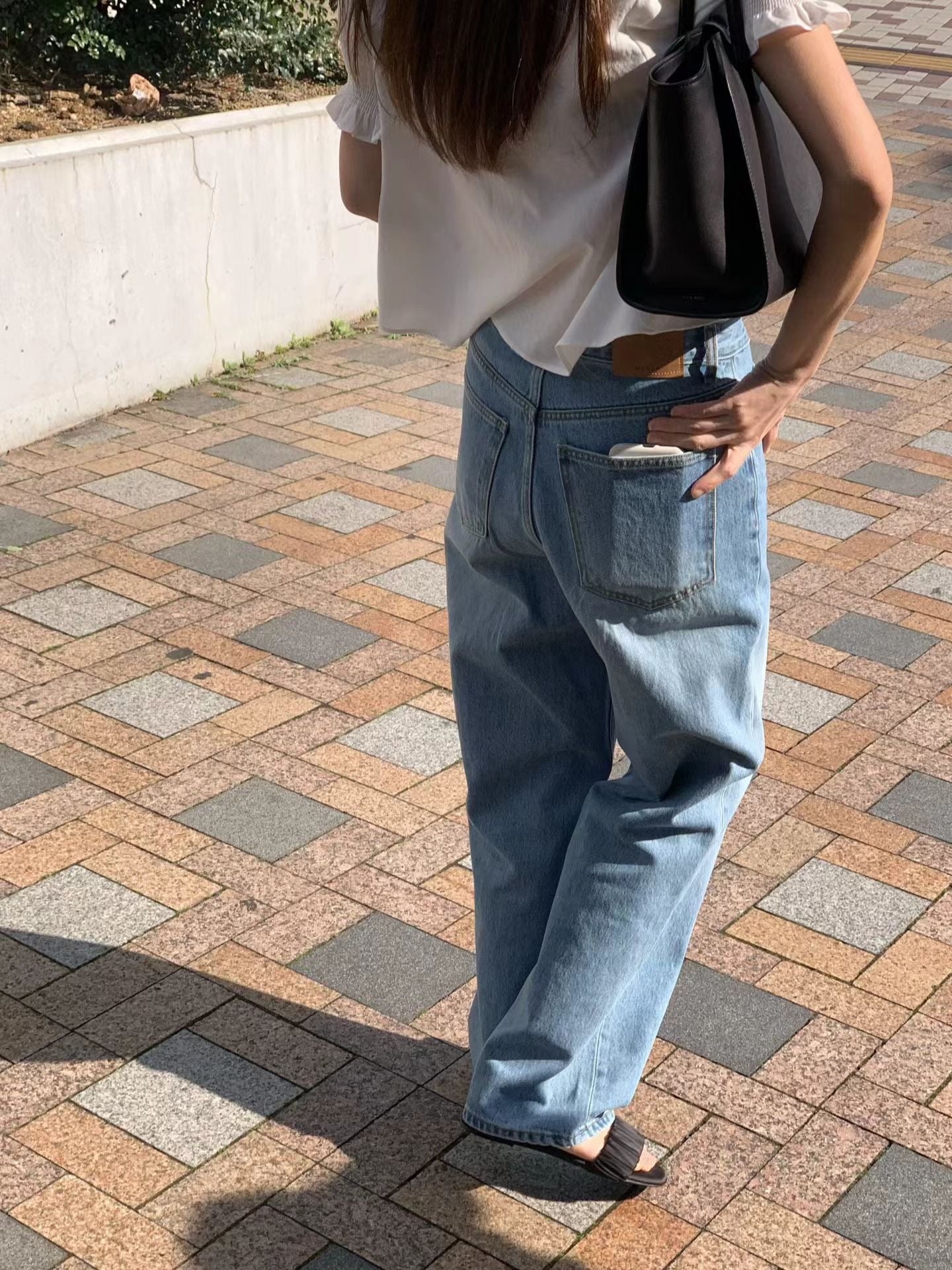 Ounce rosy mid blue denim