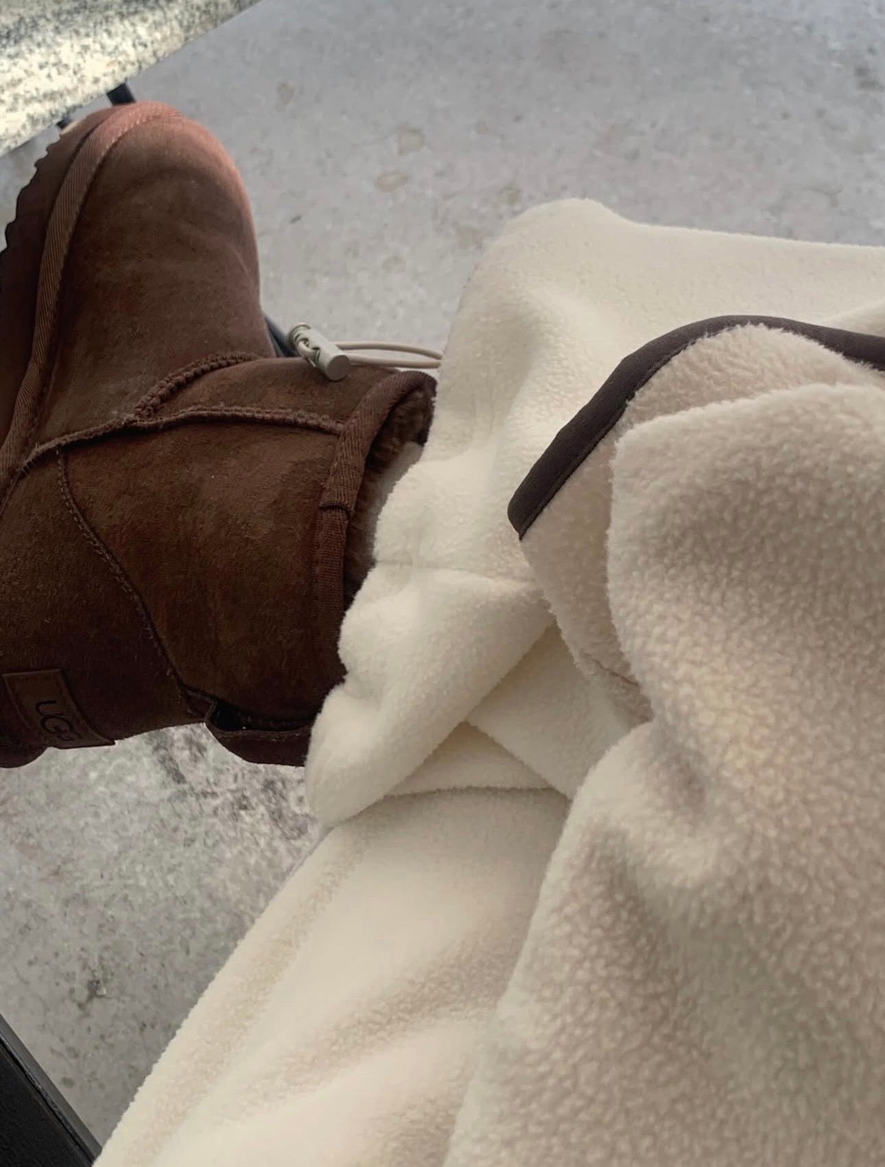 liter snow 2way fleece straight pants-2col