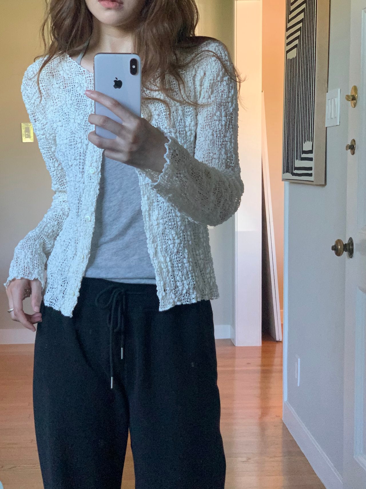Flora textured cardigan
