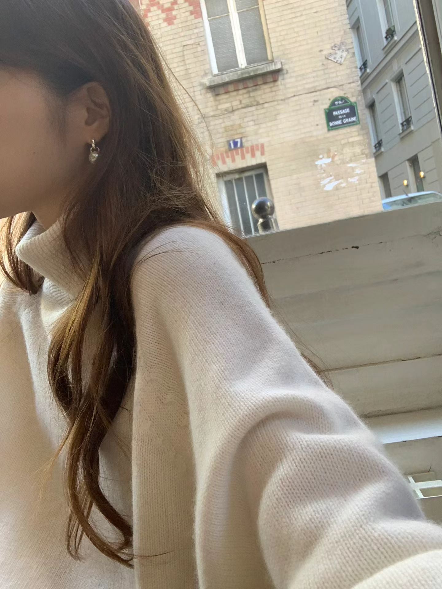 Ounce cash raglan turtleneck knit-3col