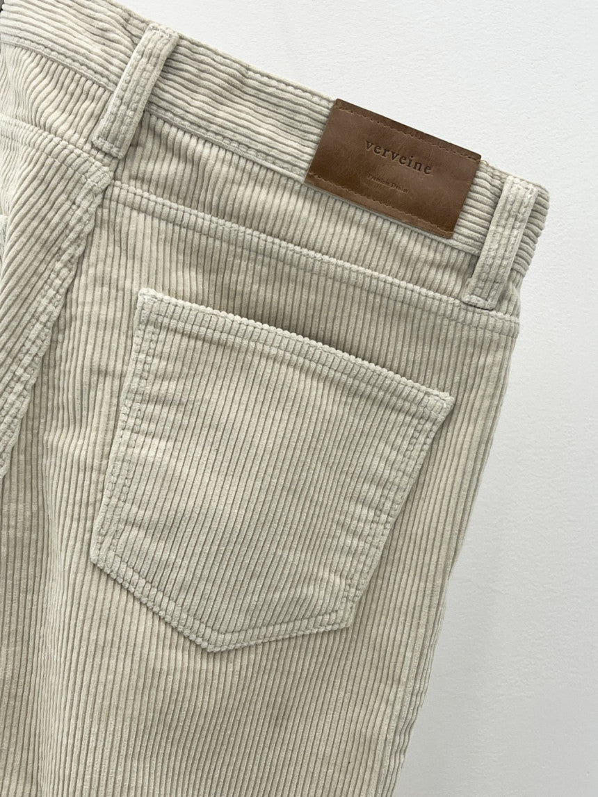 Rie corduroy straight pants-2col