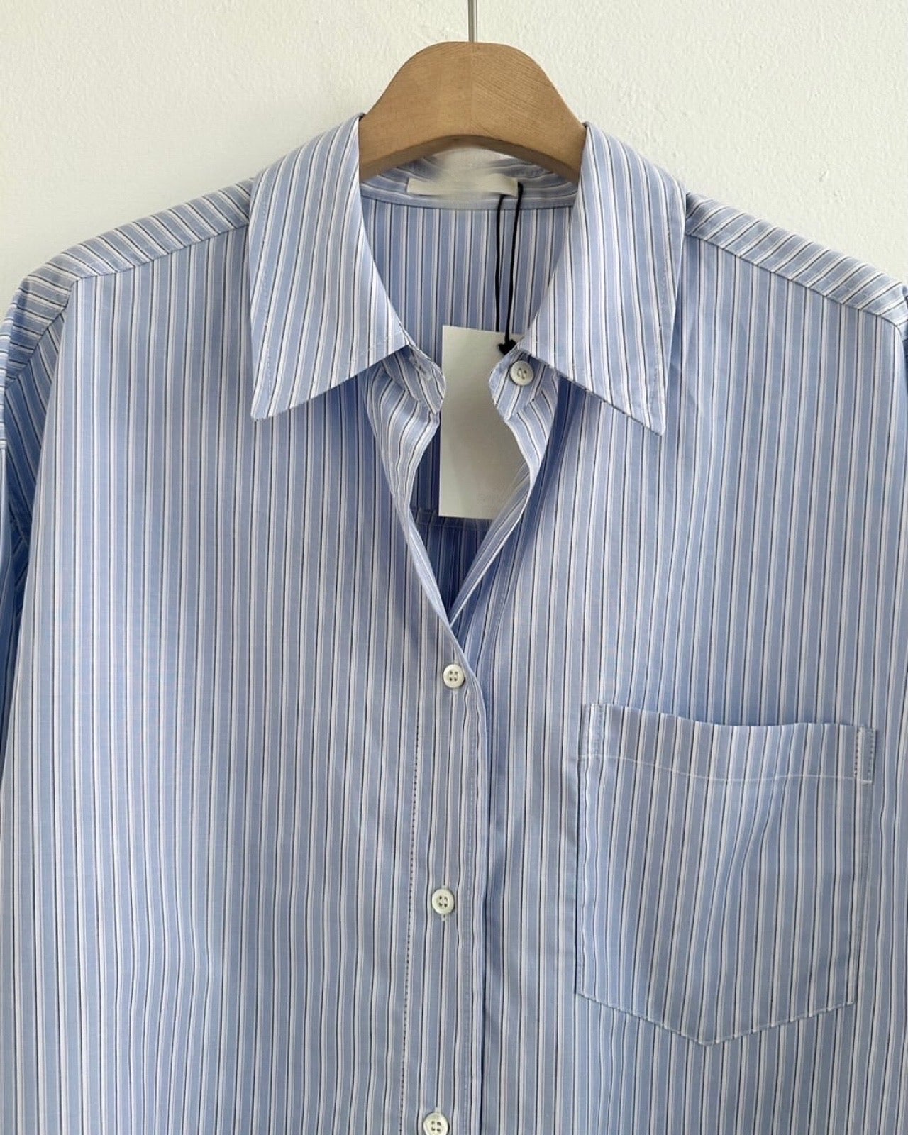 stripe即納 cotton over shirt-5col