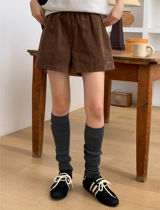 swan corduroy shorts-2col