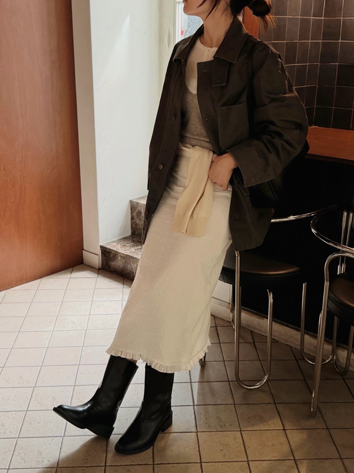 workwear leather boots-2col