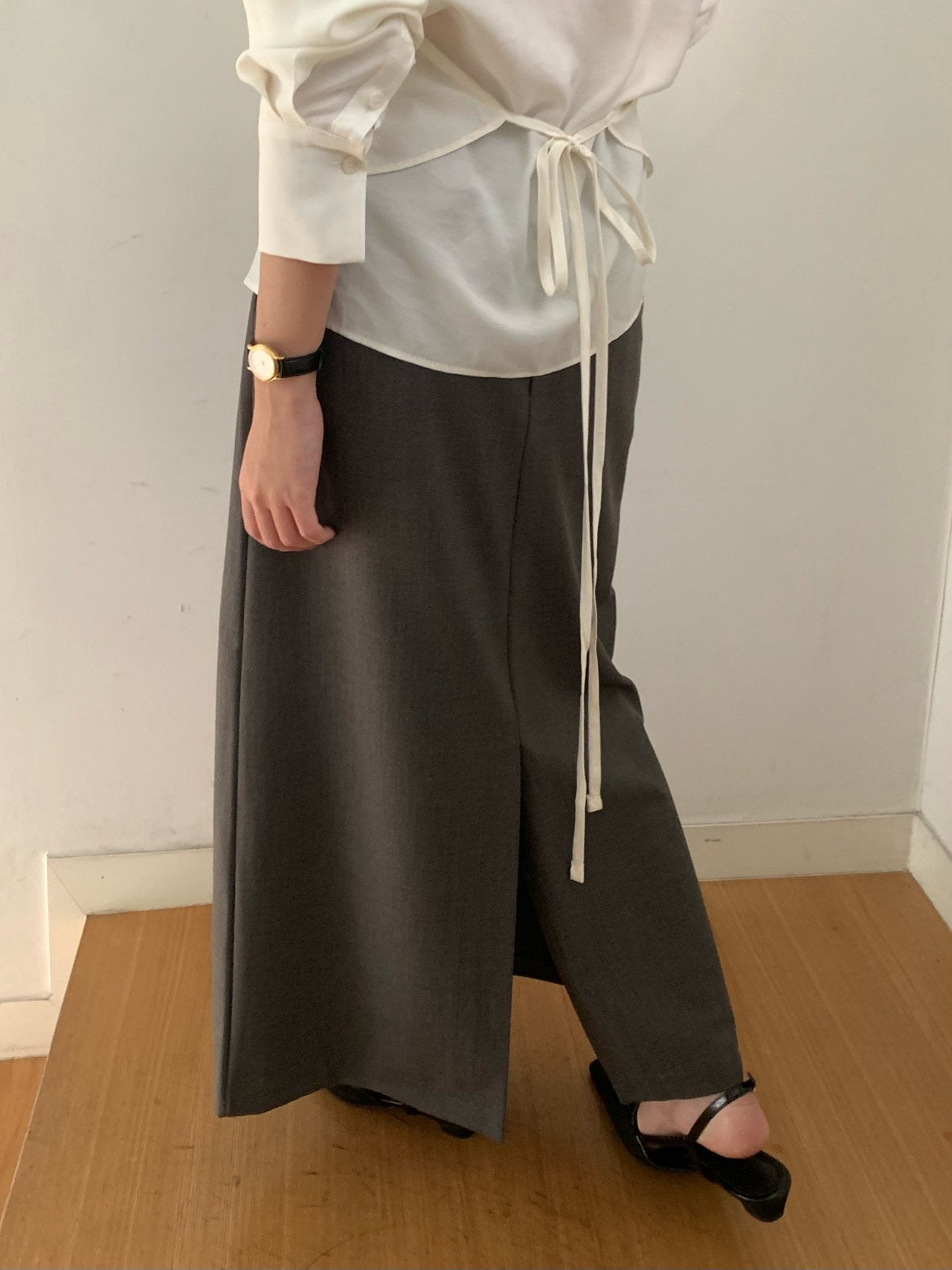 Meli wrap blouse-2col