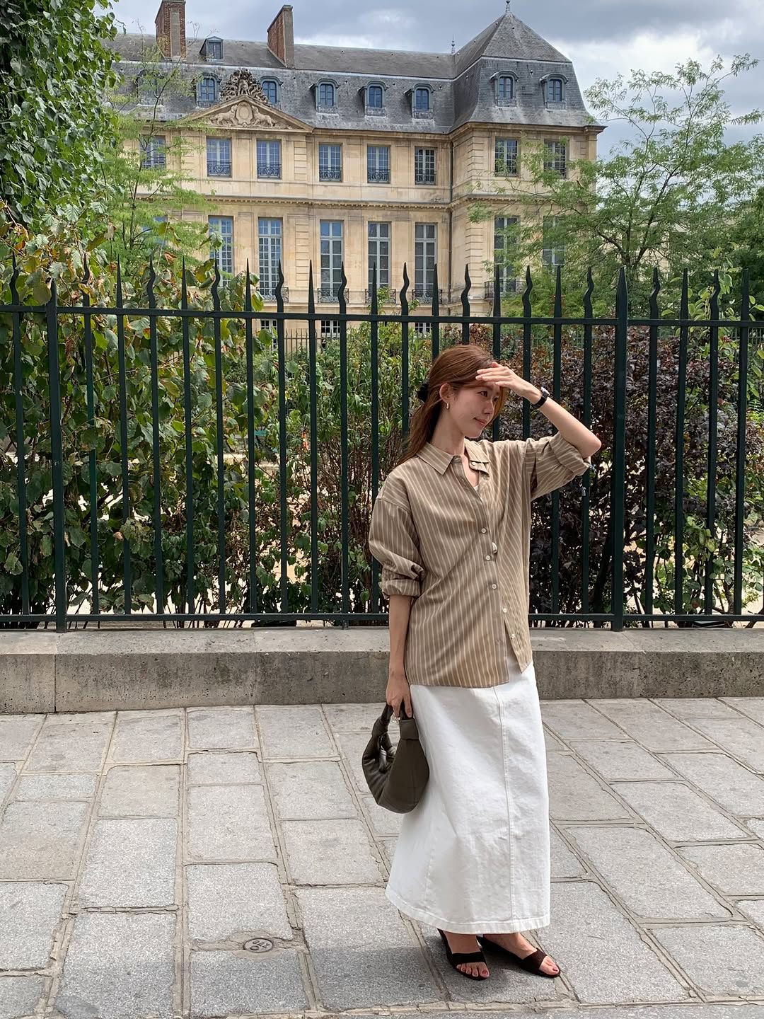 Soren tencel stripe shirt