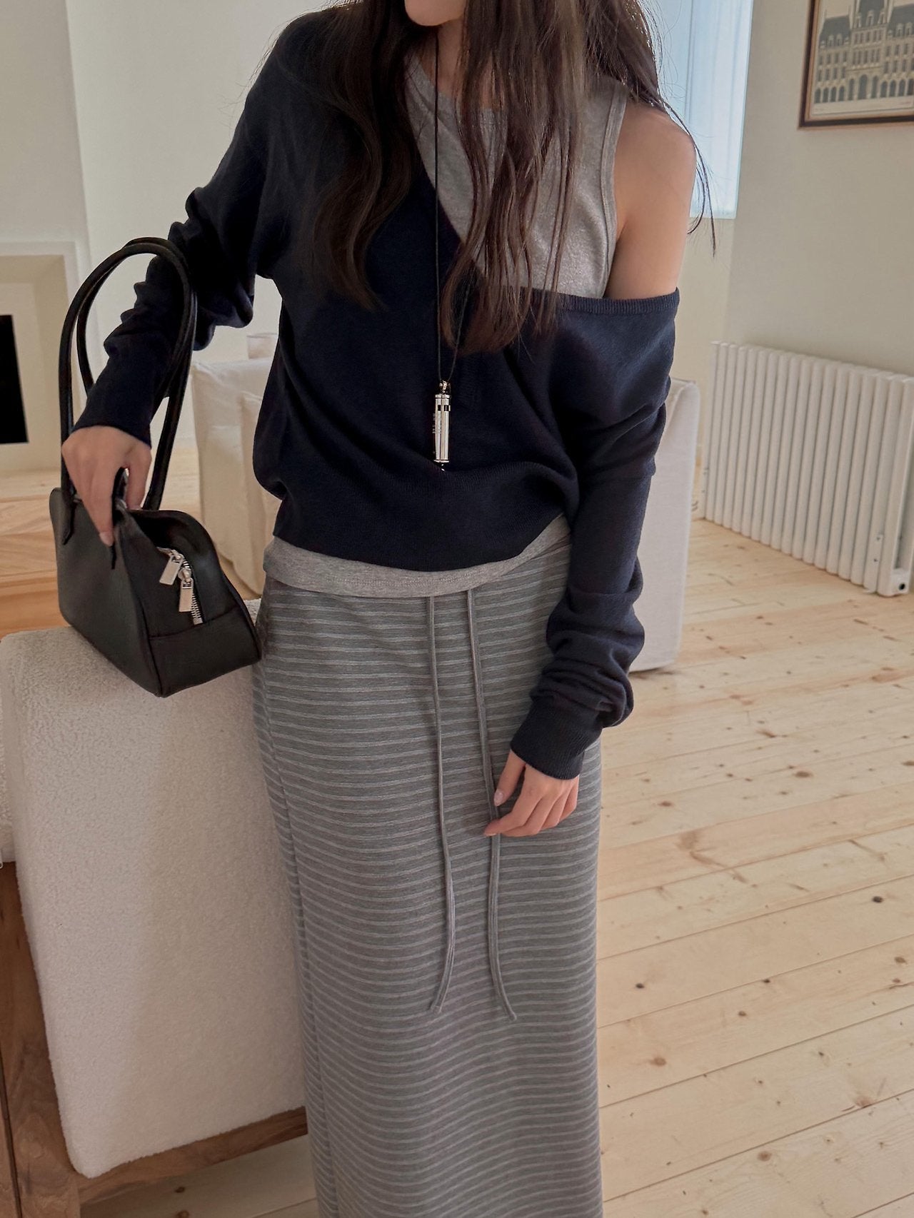 low neck knit-3col