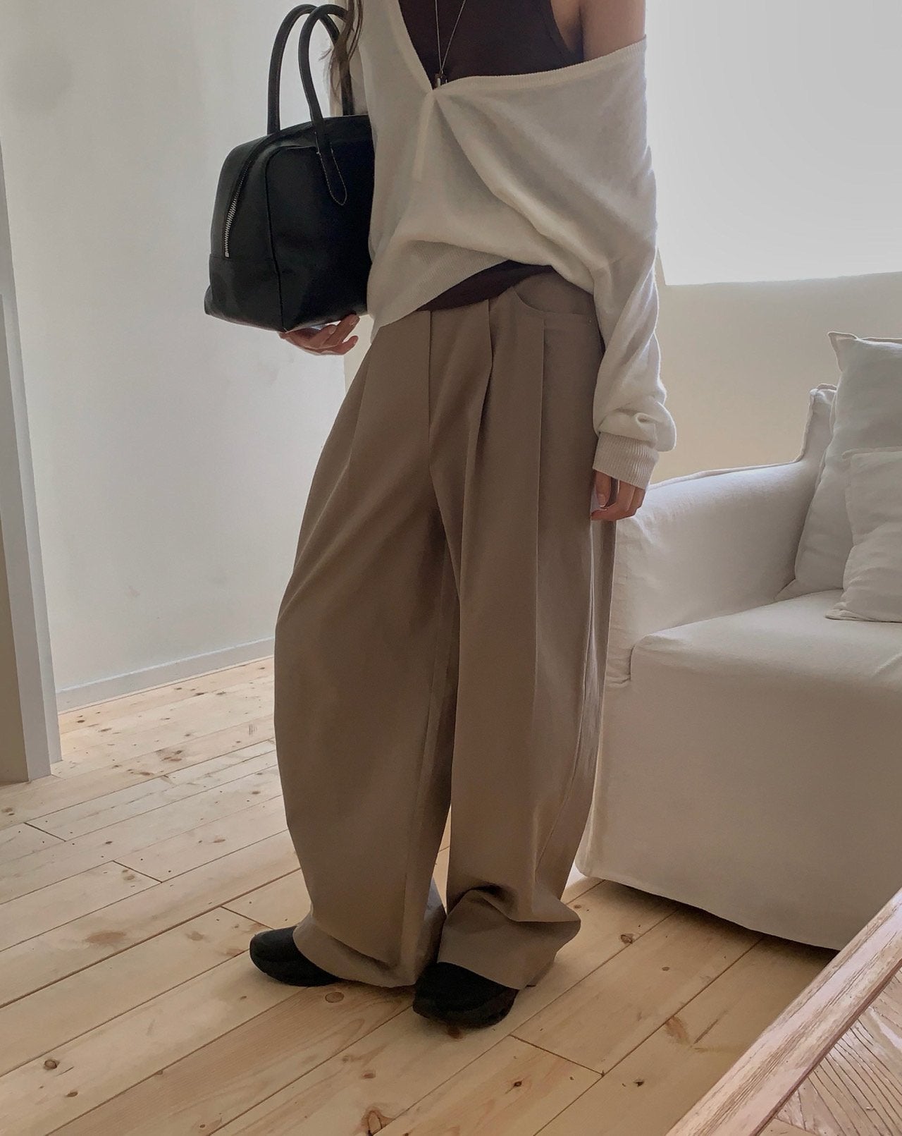 tony cotton pants-2col