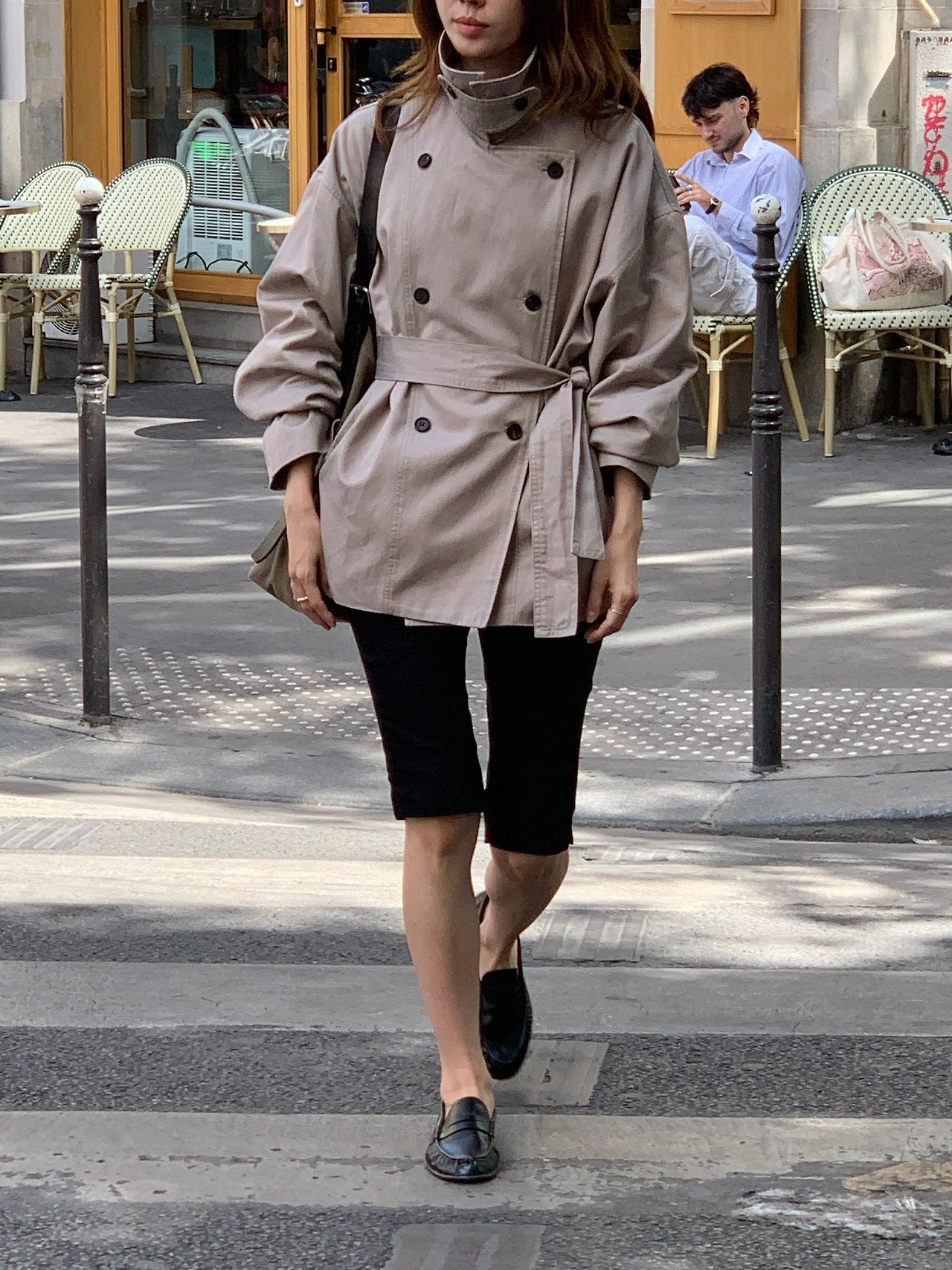 Maren washing half trench jacket-2col
