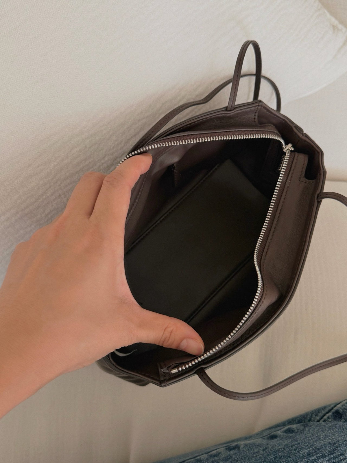 Lambskin shoulder bag