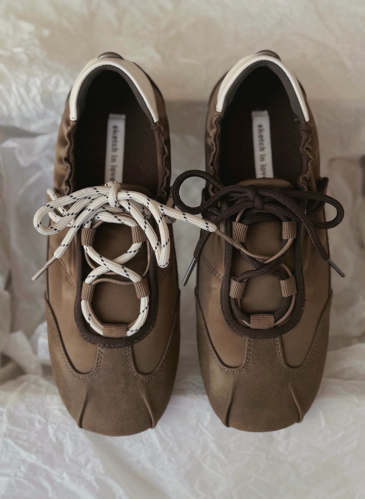 hazel satin sneakers-2col