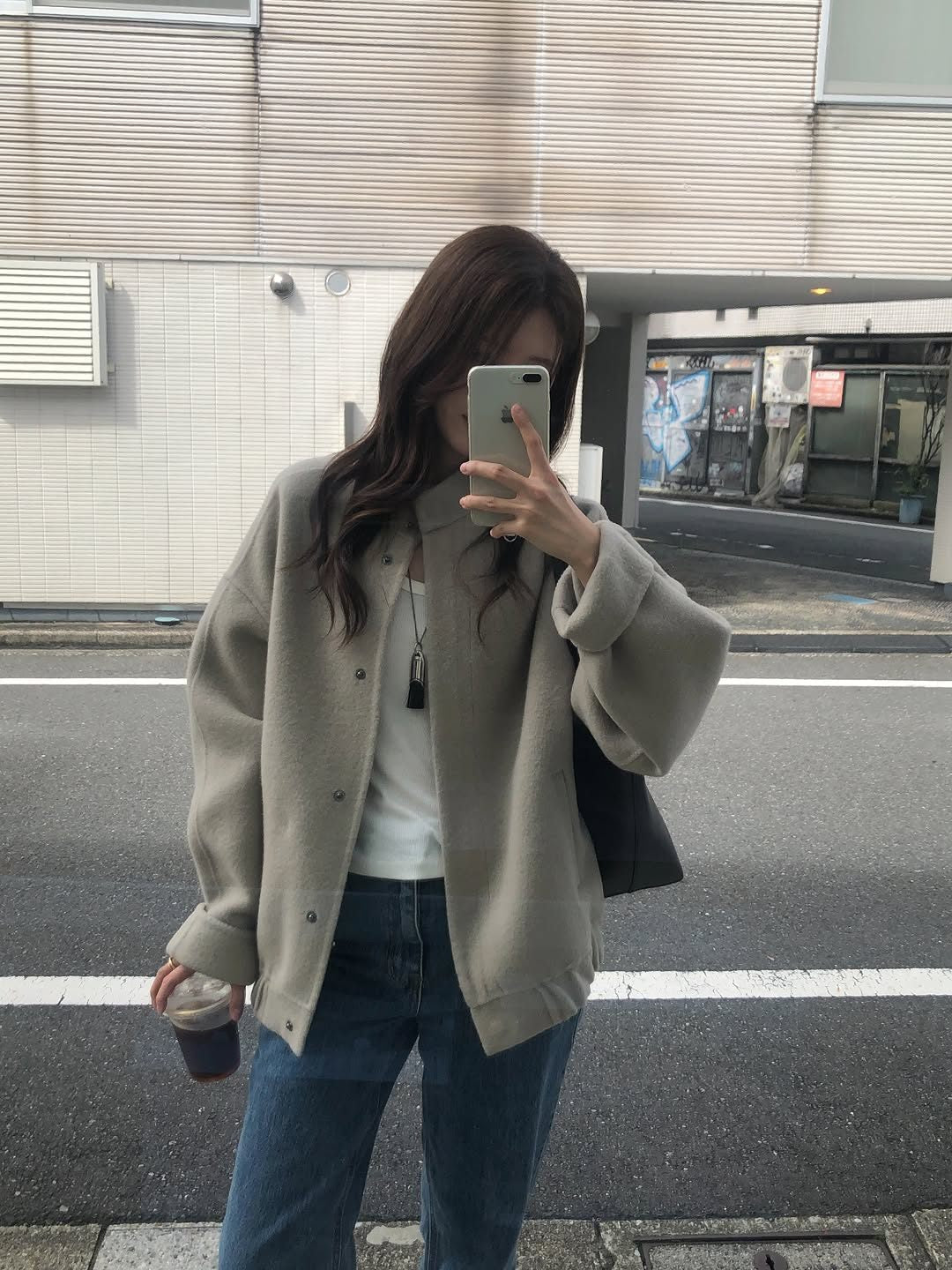 delphine wool handmade blouson-2col