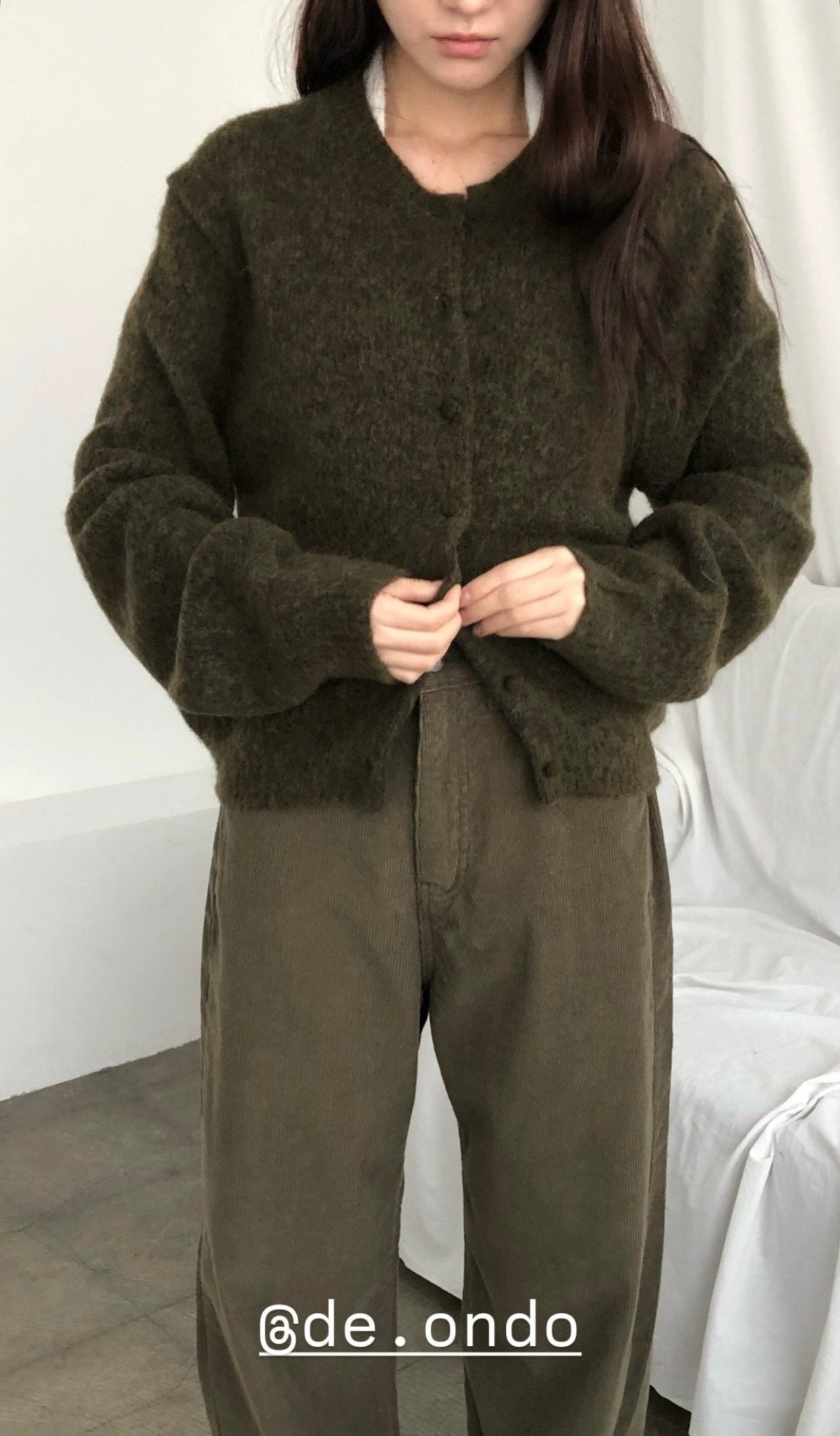 deondo Mohair Brush Cardigan-3col