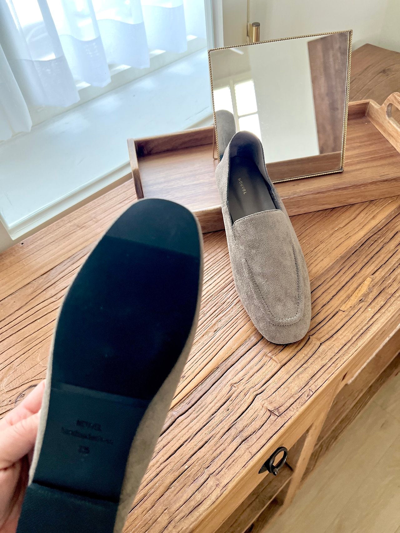 Suede soft loafers