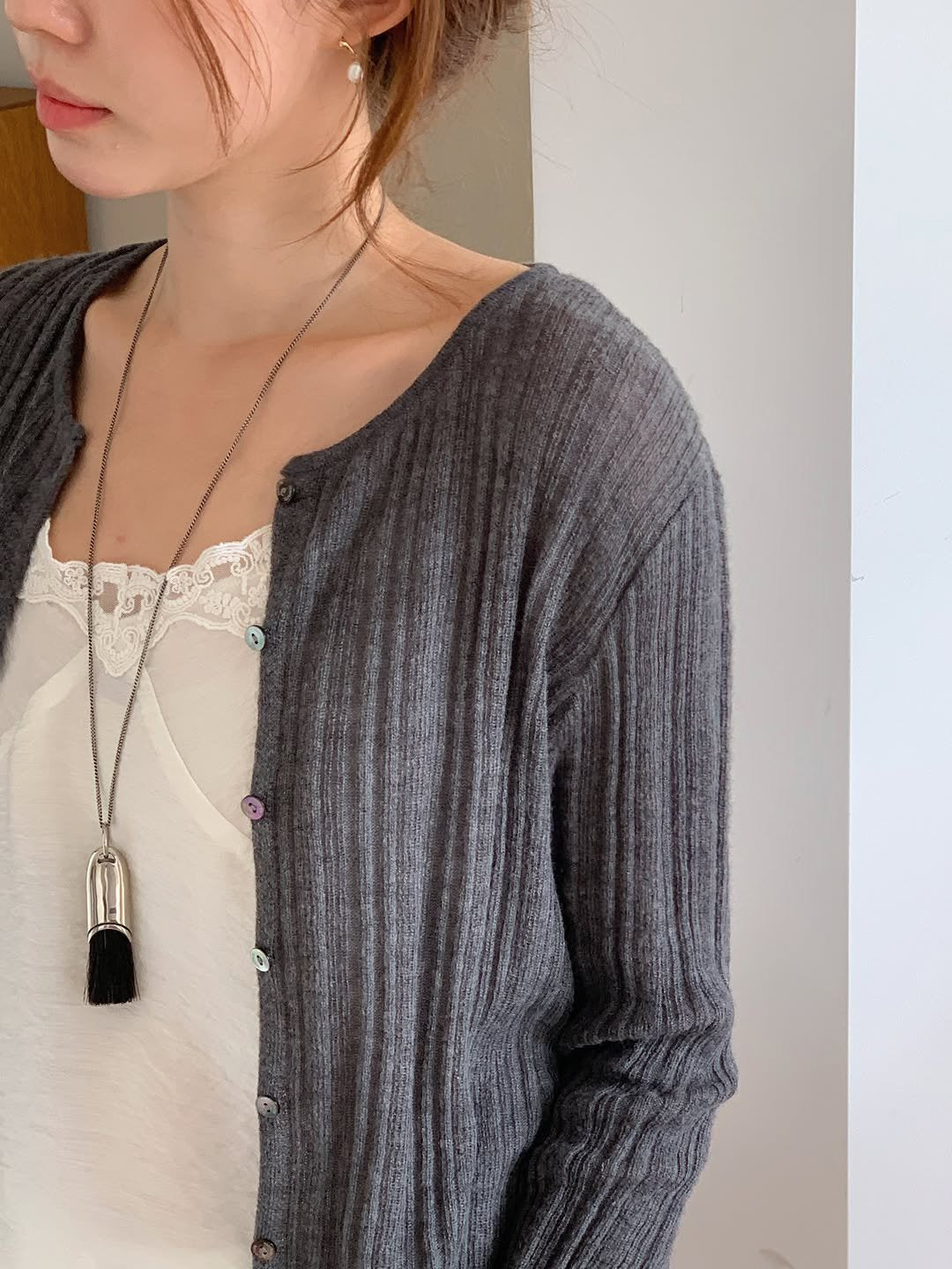 Bella alpaca round cardigan-3col