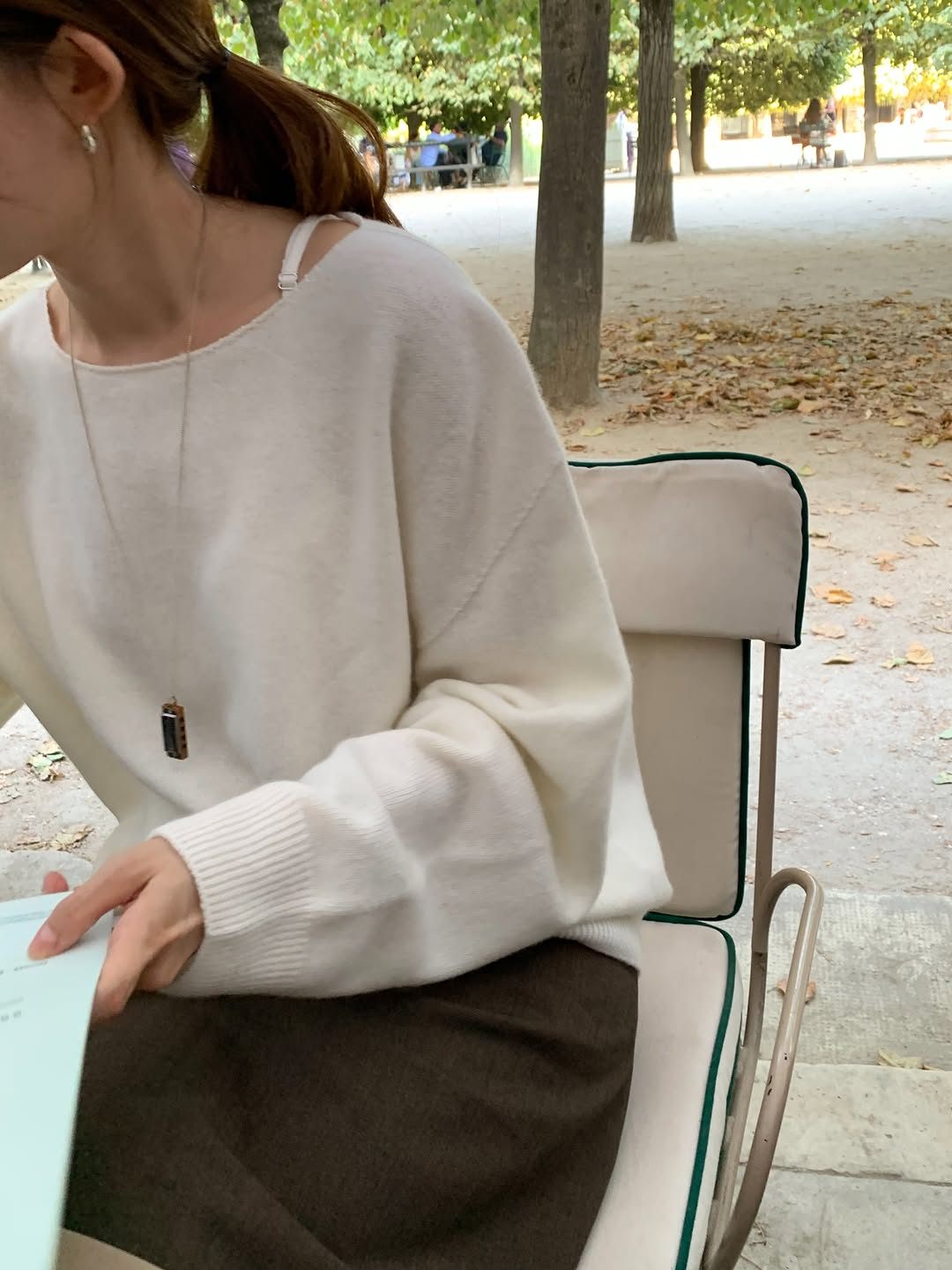 Eline cashmere wholegarment boat neck knit-2col