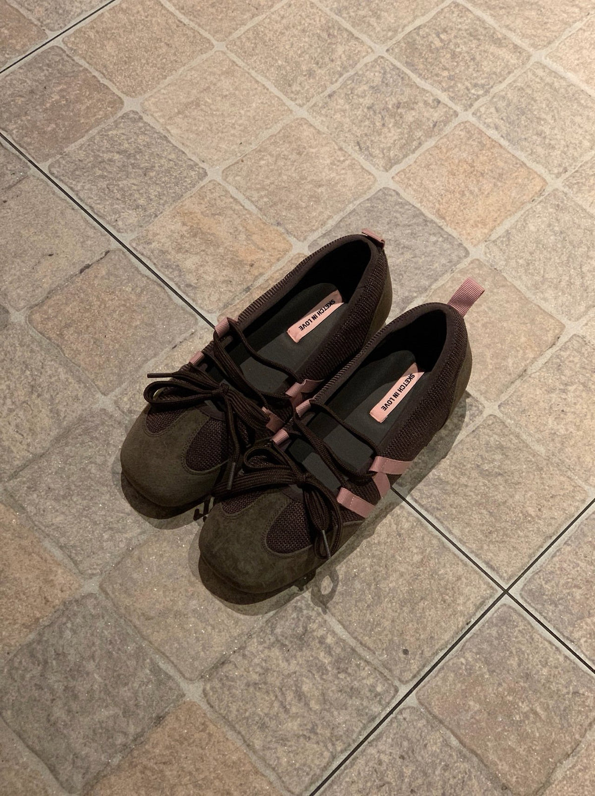 rose ribbon sneakers-2col