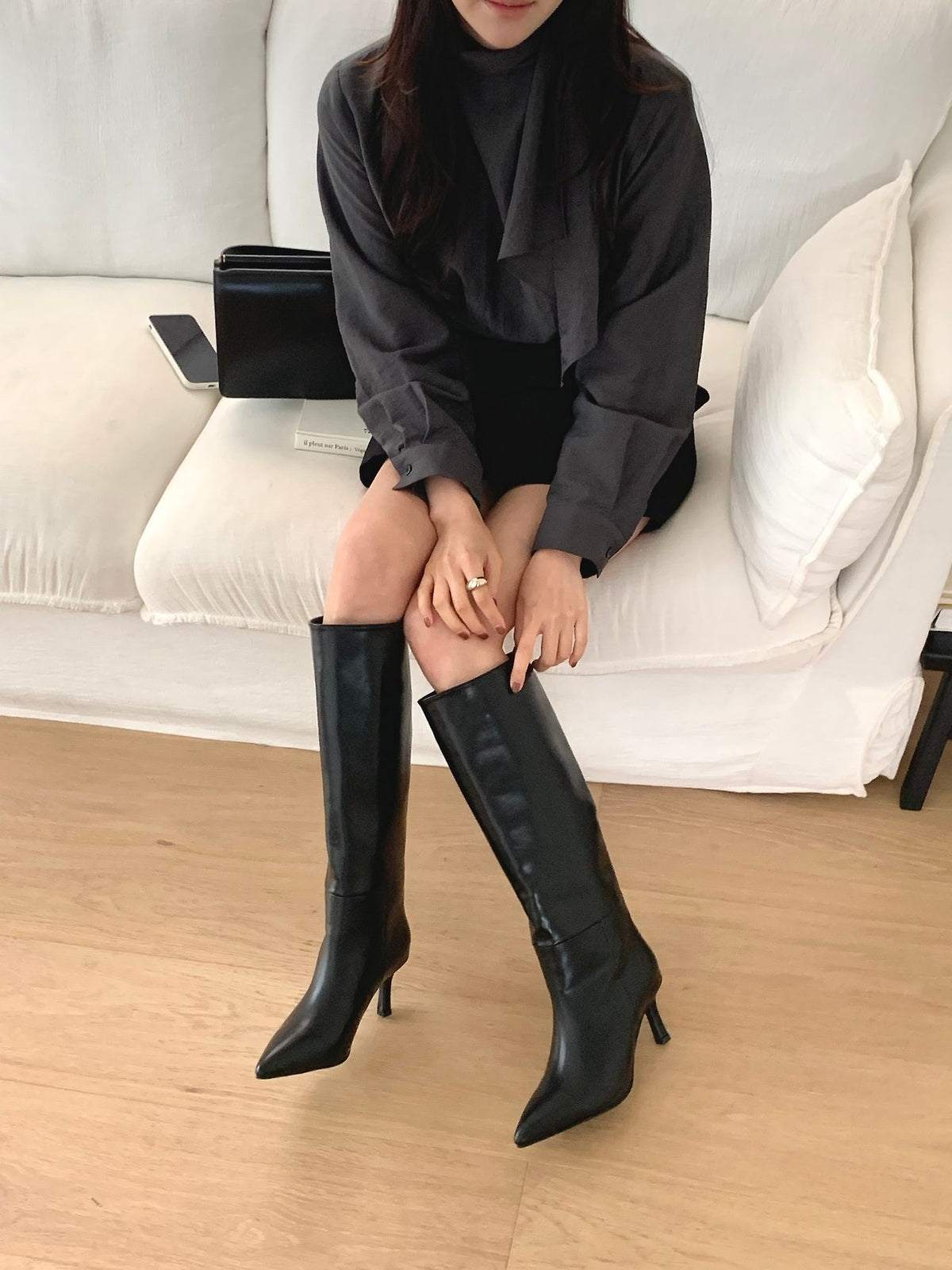 7cm Simple Long Boots-2col