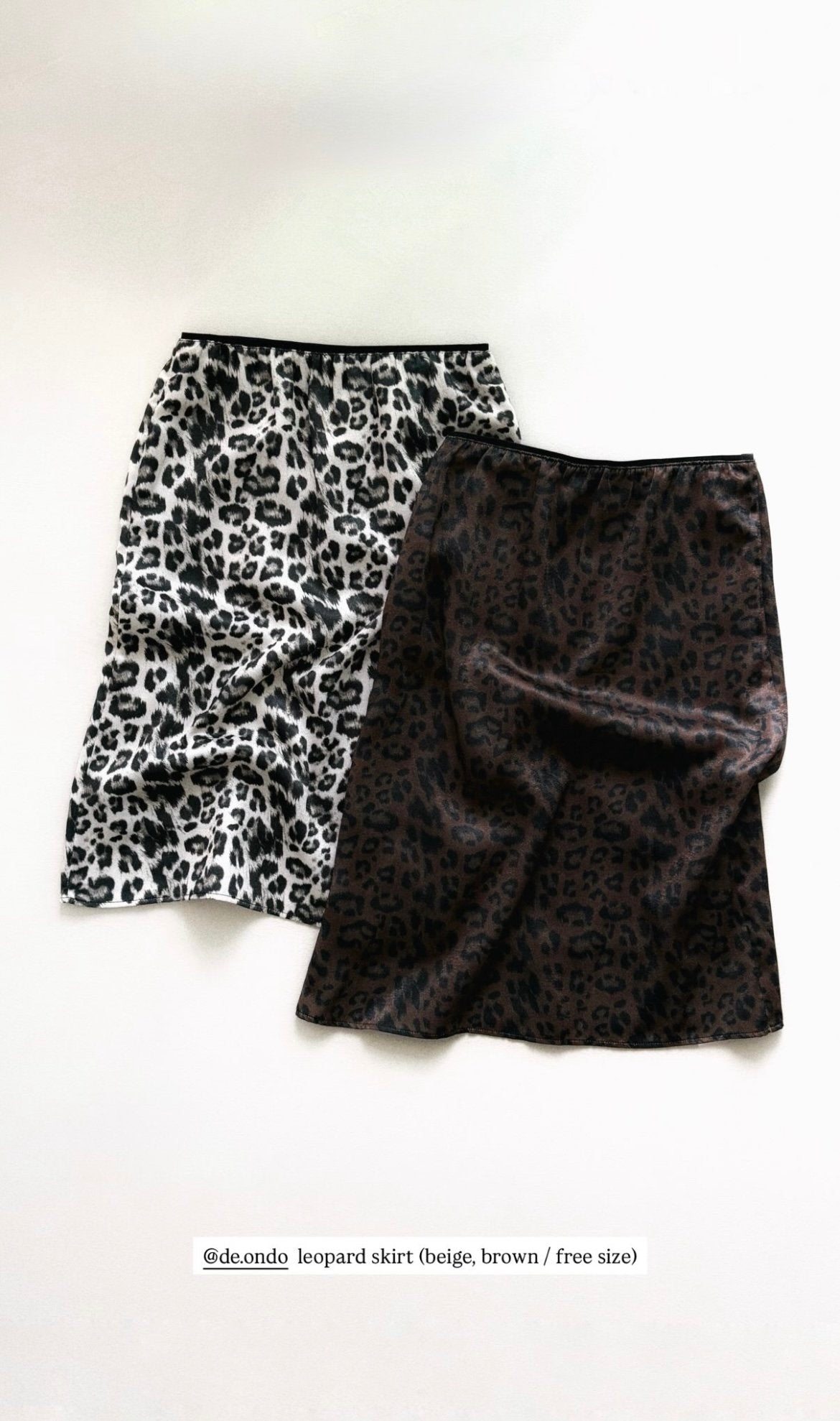 deondo leopard skirt-2col