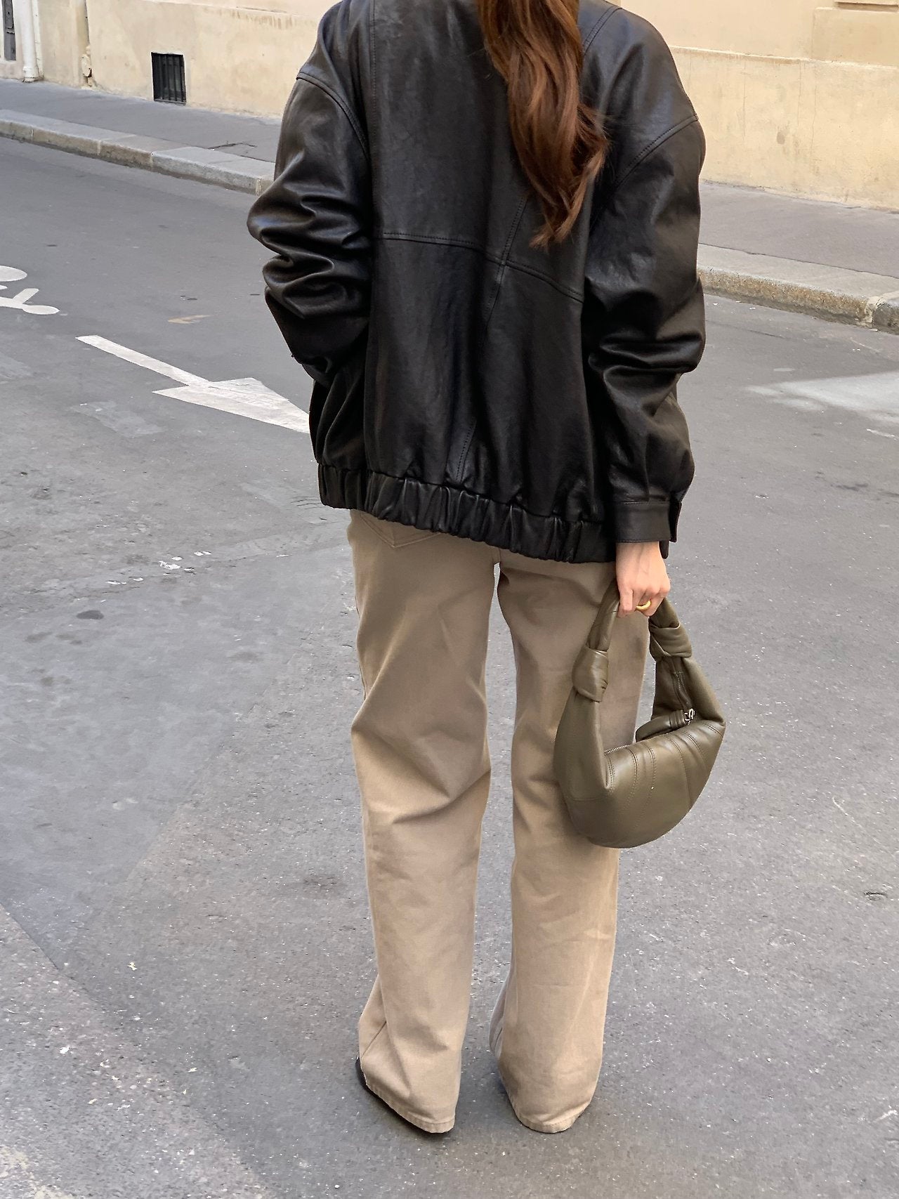 Hale lambskin leather blouson-2col