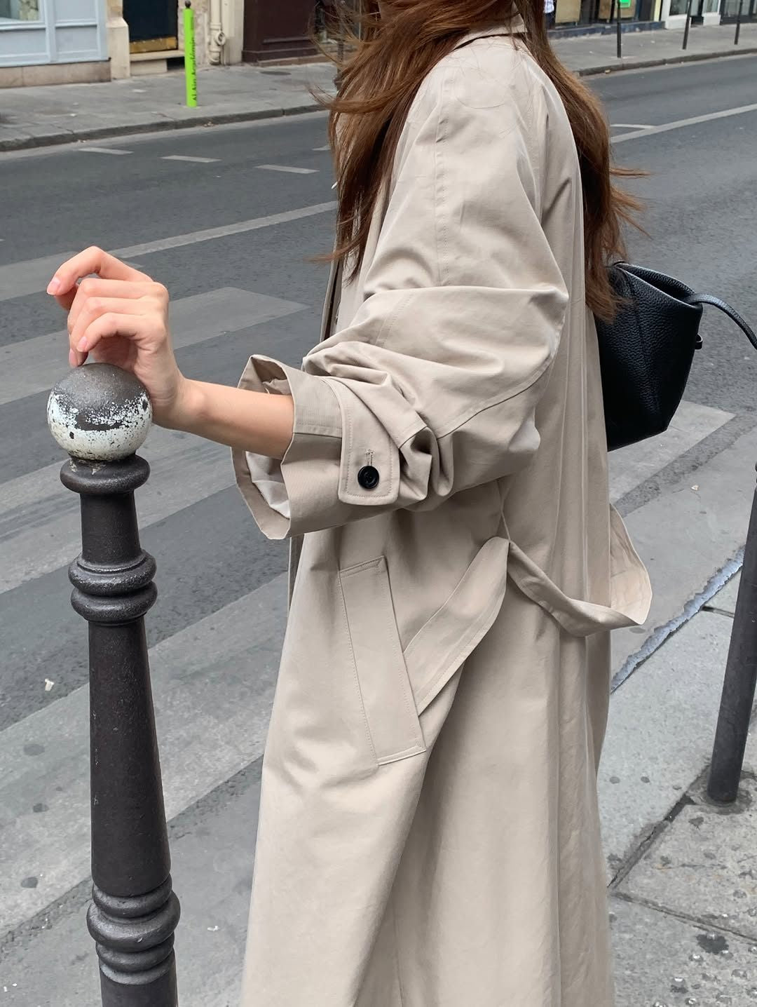 Barnet long trench coat