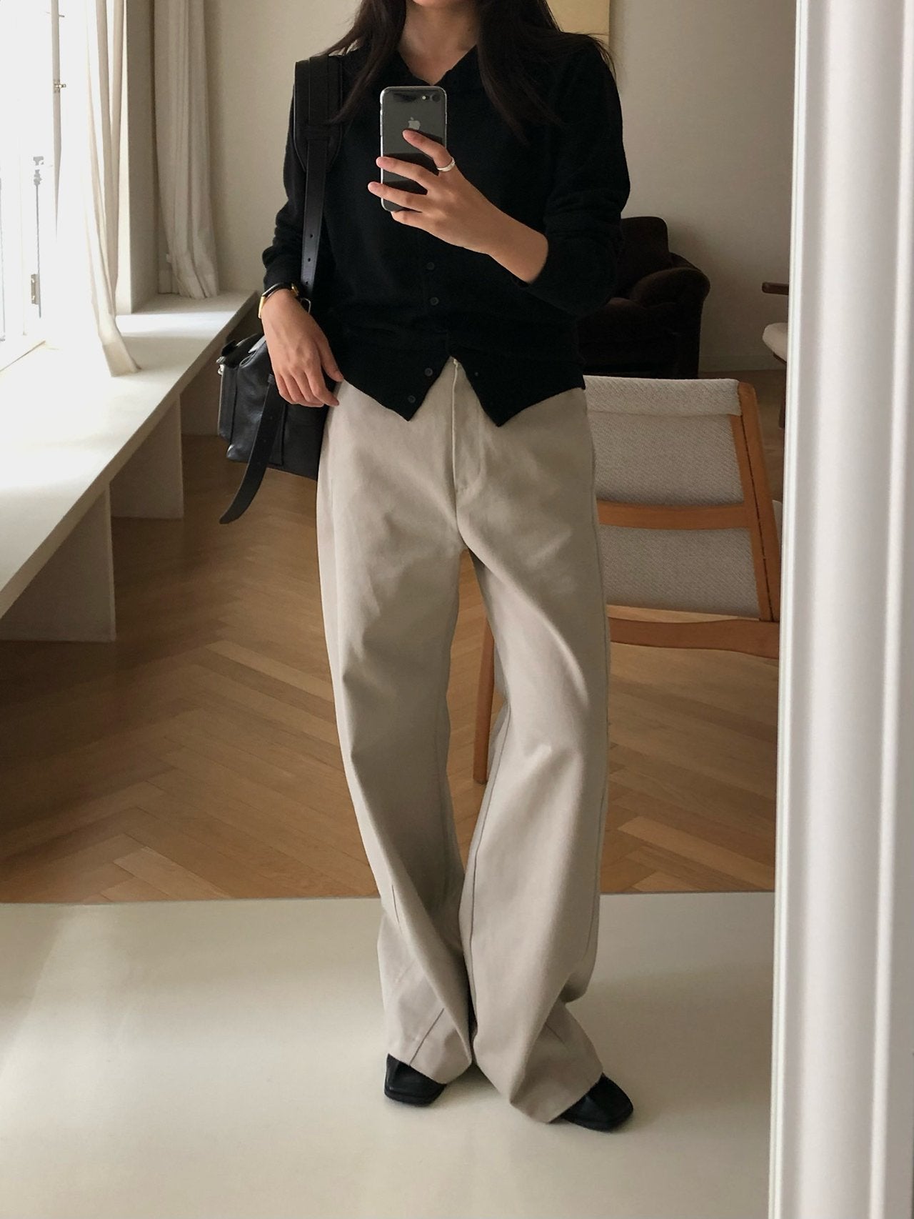 High-neck cash cardigan-3col