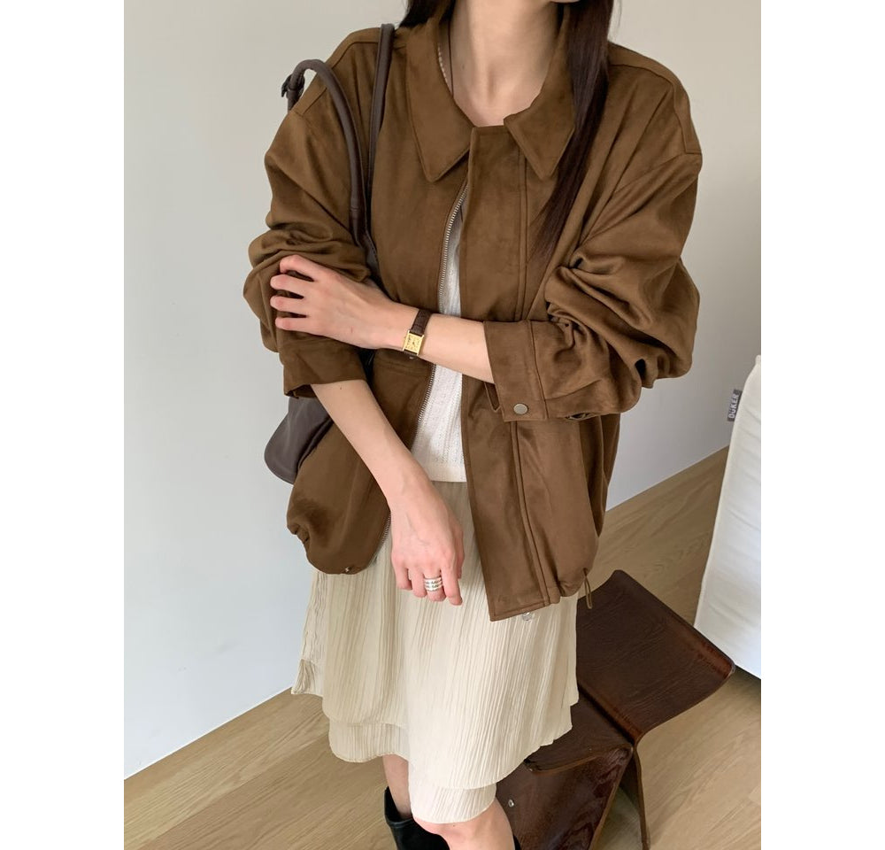 Mented Suede Jacket-2col