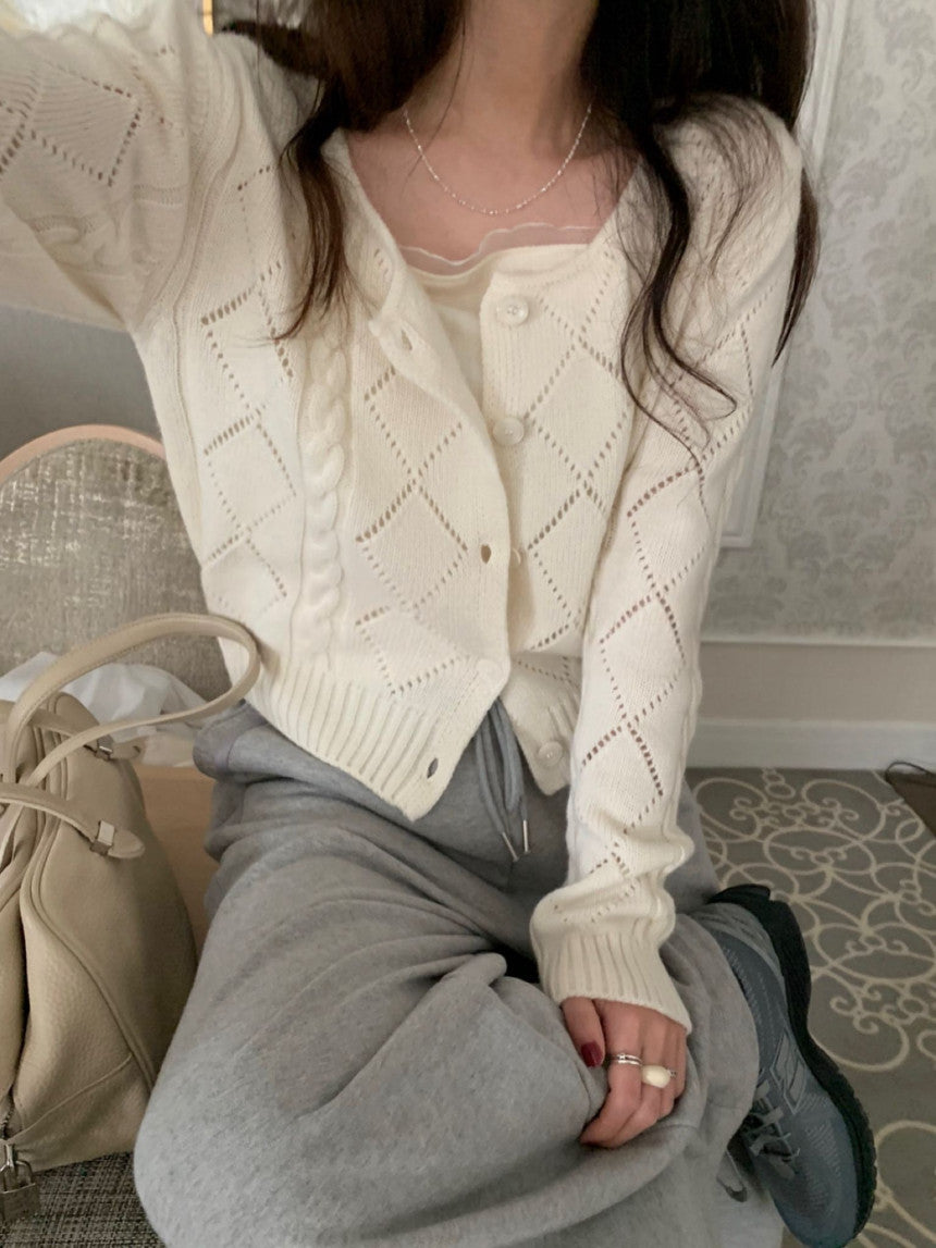 Thing twist cardigan-3col