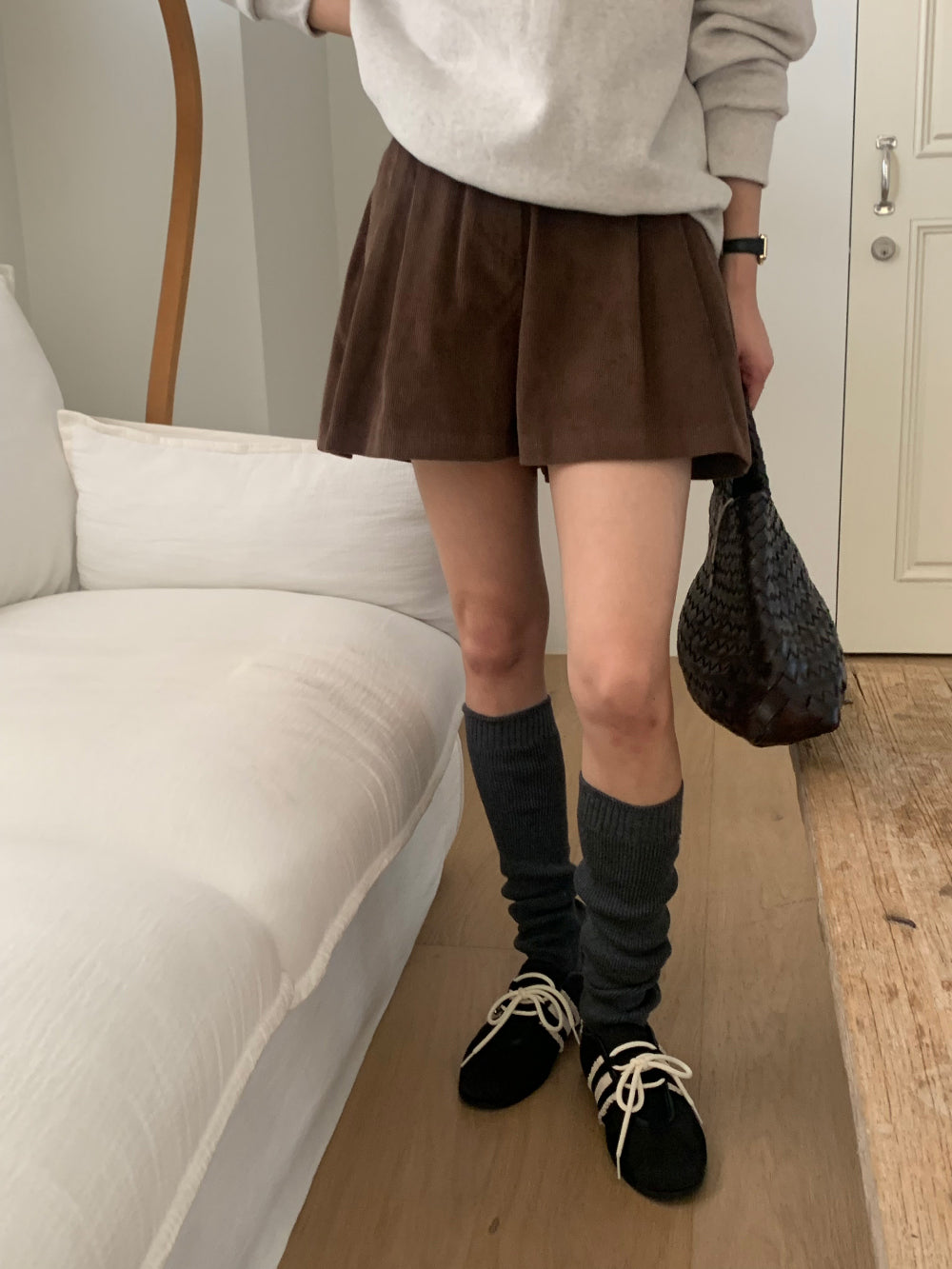 Picaboo corduroy shorts-2col